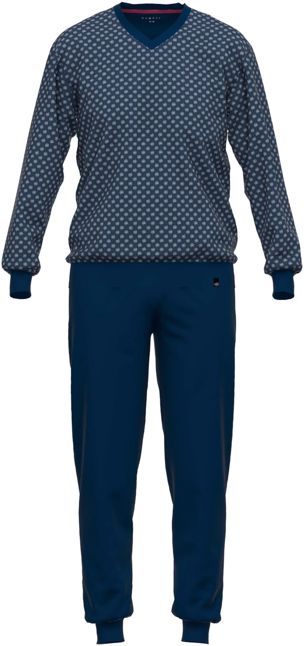 bugatti Pyjama, (2 tlg.), mit modischem V-Ausschnitt