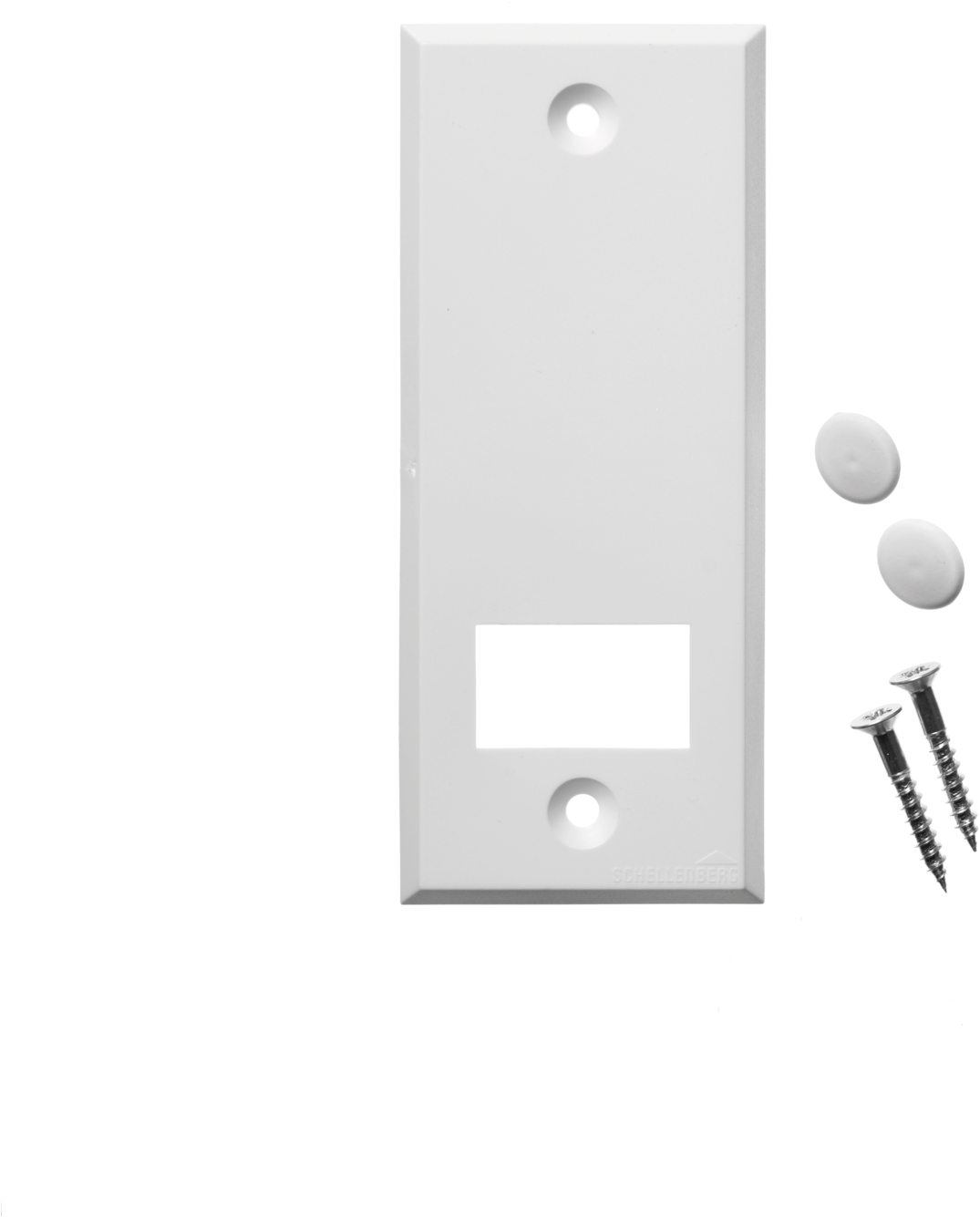 SCHELLENBERG Gurtwickler-Abdeckplatte »Standard Maxi, 10,5 cm Lochabstand, langlebig aus Kunststoff«, Rollladen Abdeckblenden für Gurtwickler und Einlasswickler