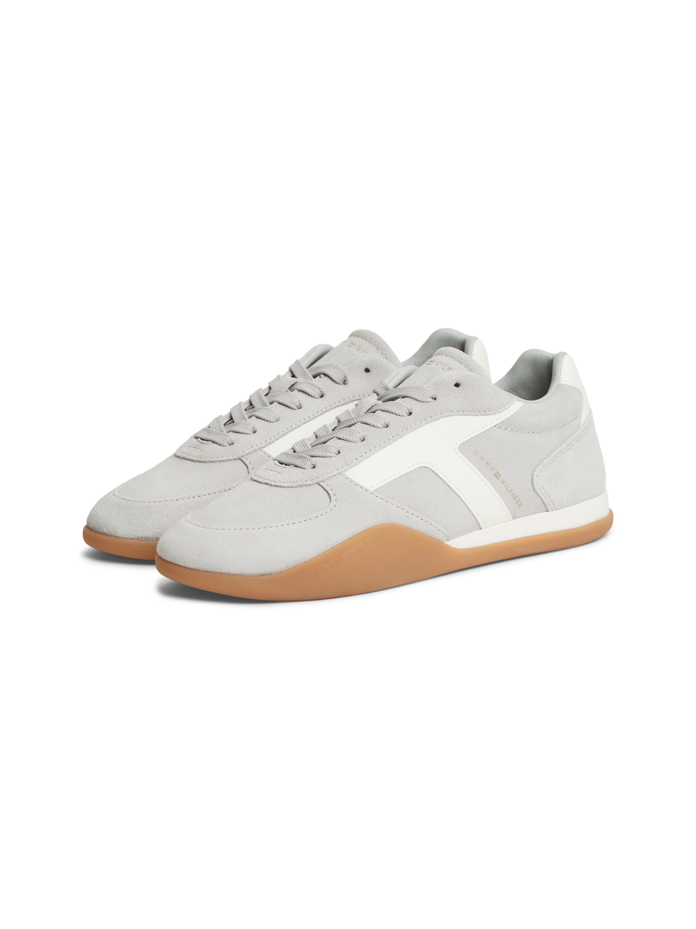 Tommy Hilfiger Sneaker "TH VINTAGE LOW RUNNER SUEDE" Schnürschuh, Halbschuh, Freizeitschuh mit Kontrastbesätzen