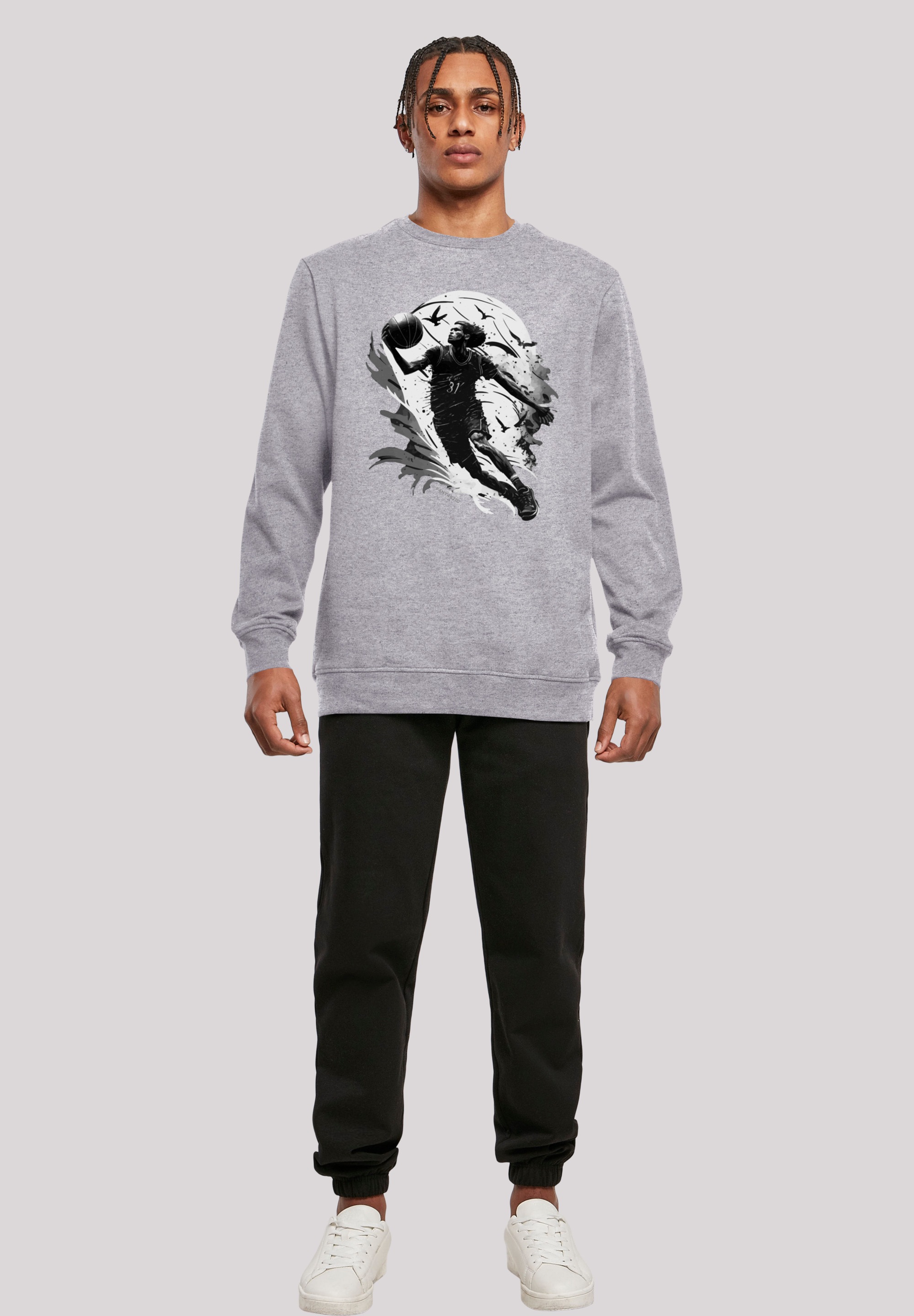 F4NT4STIC Kapuzenpullover »Basketball Spieler« Print