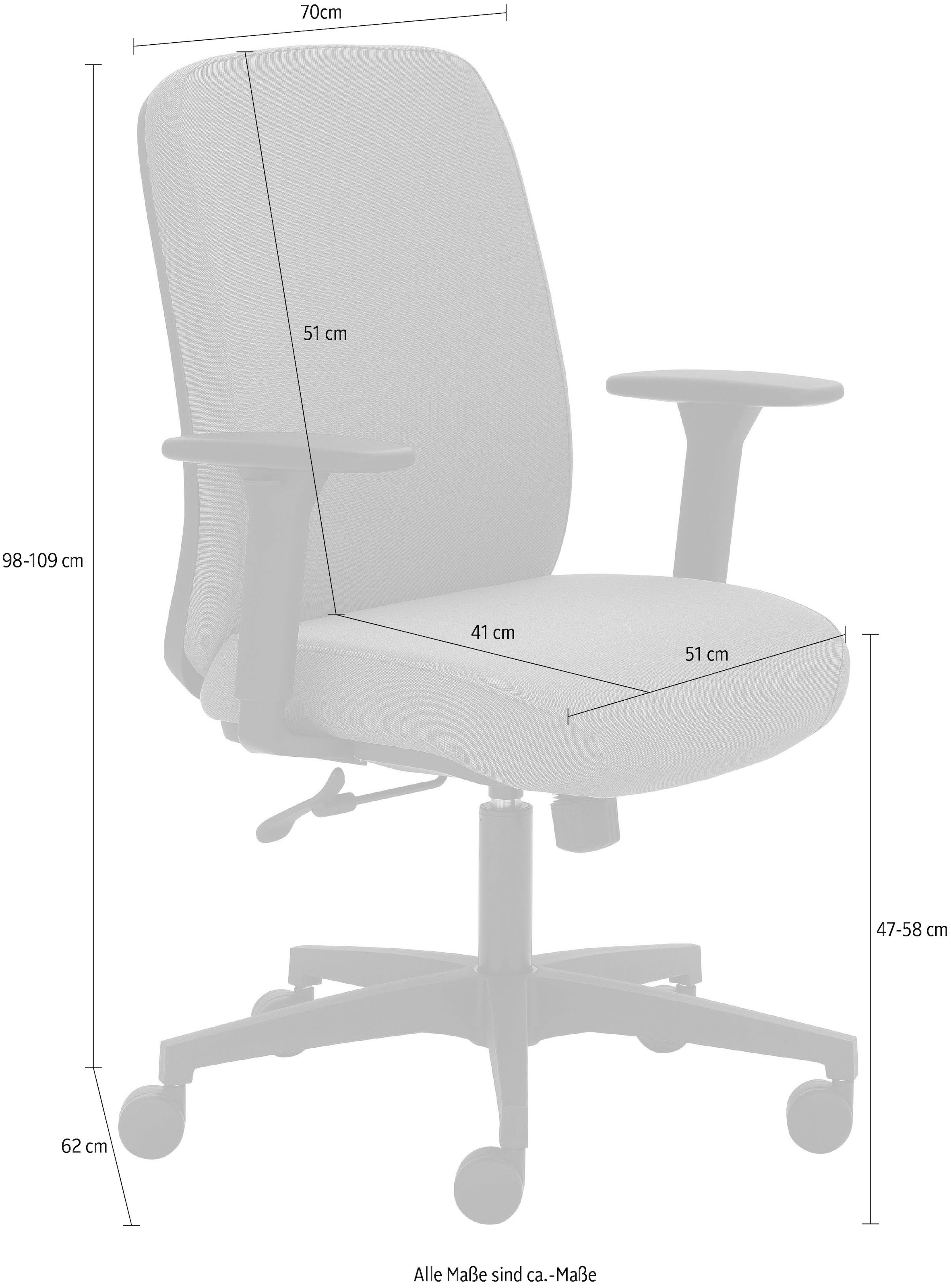 für Sitzkomfort Polyester), Drehstuhl maximalen (recyceltes kaufen starke | Struktur Polsterung BAUR Mayer extra GS-zertifiziert, »2219«, Sitzmöbel