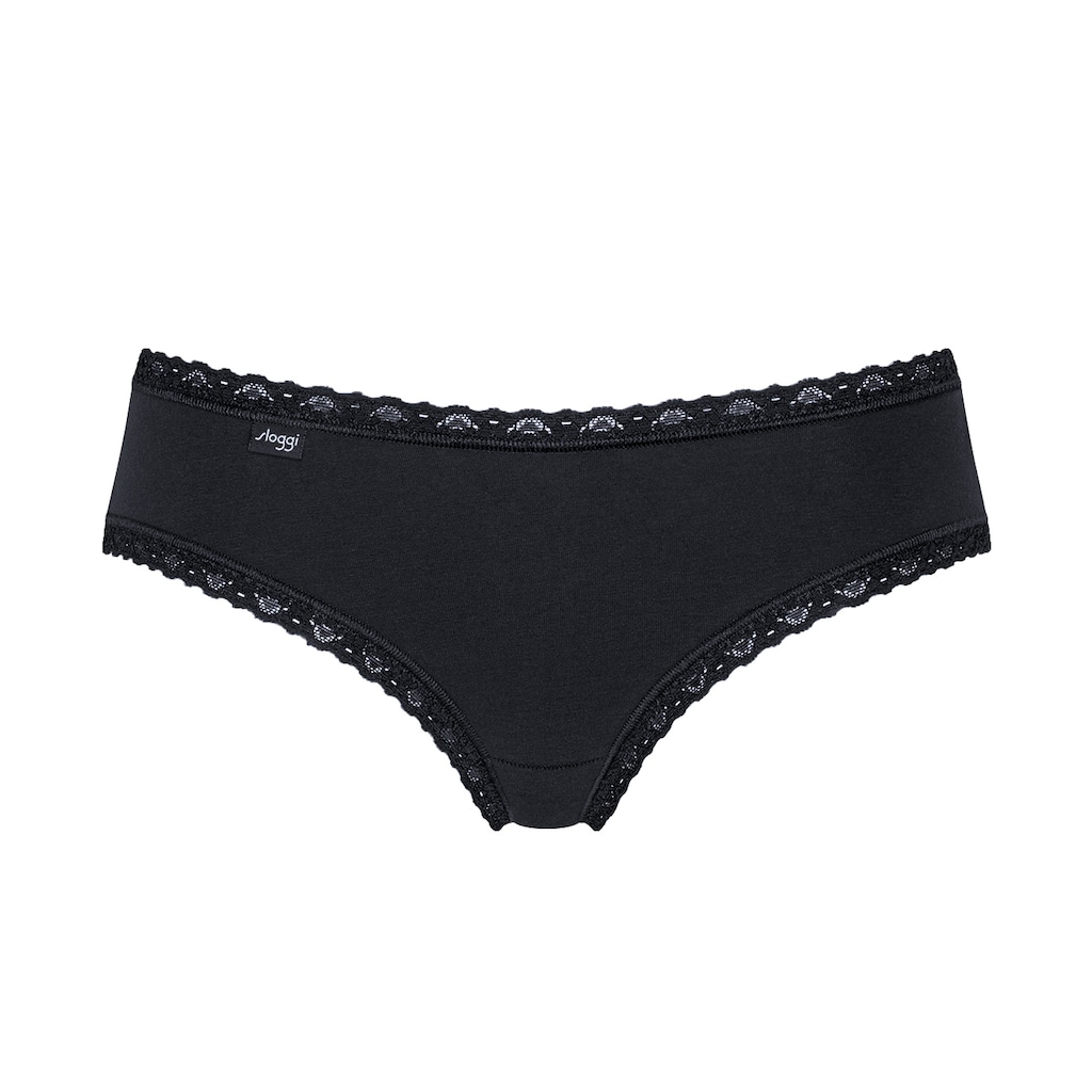 sloggi Panty »24/7 Weekend Hipster C3P«, (Packung, 3 St.), mit zarter Spitzeneinfassung