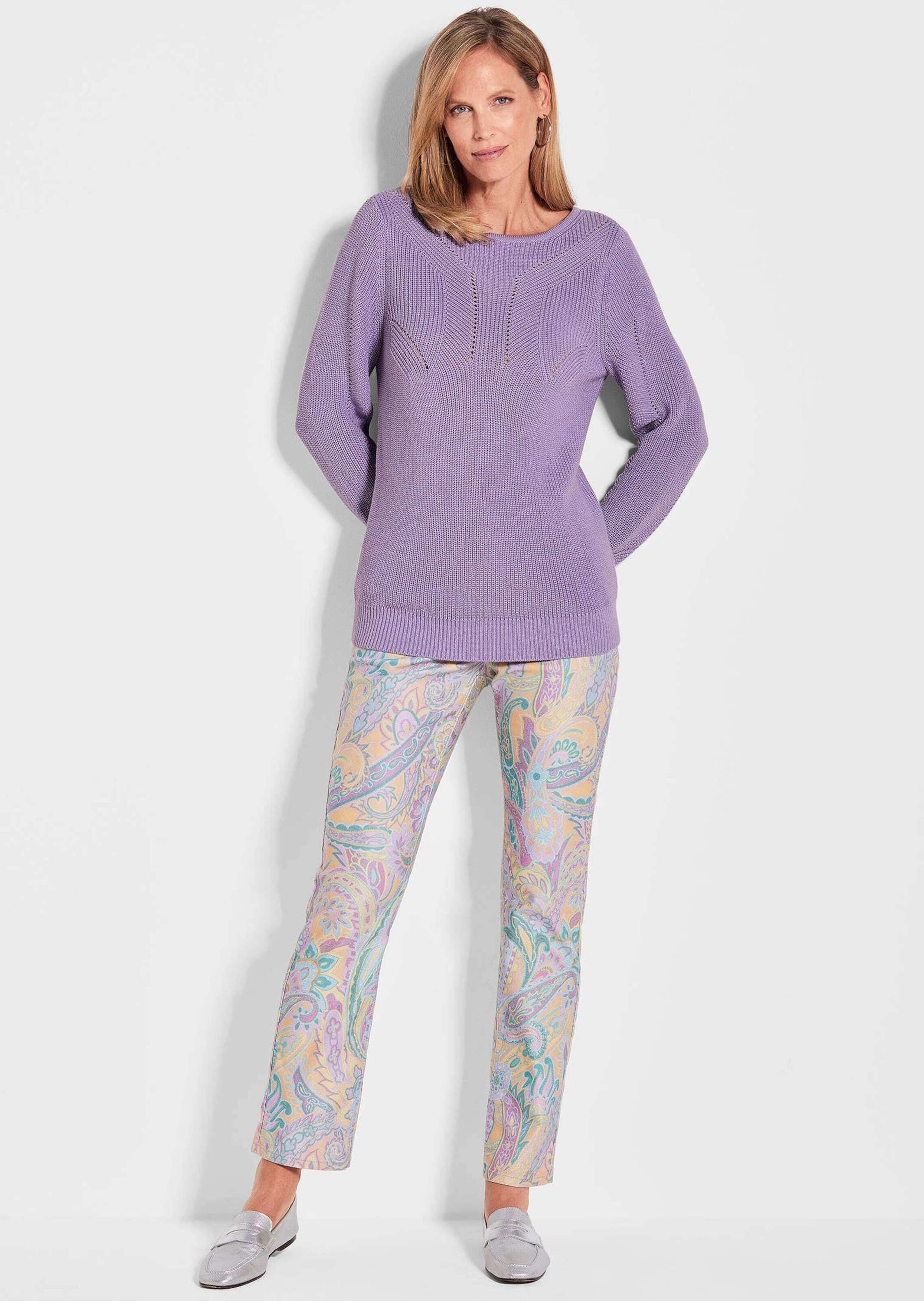 GOLDNER Rundhalspullover »Kurzgröße Eleganter Rippenstrick mit U-Boot-Ausschnitt«