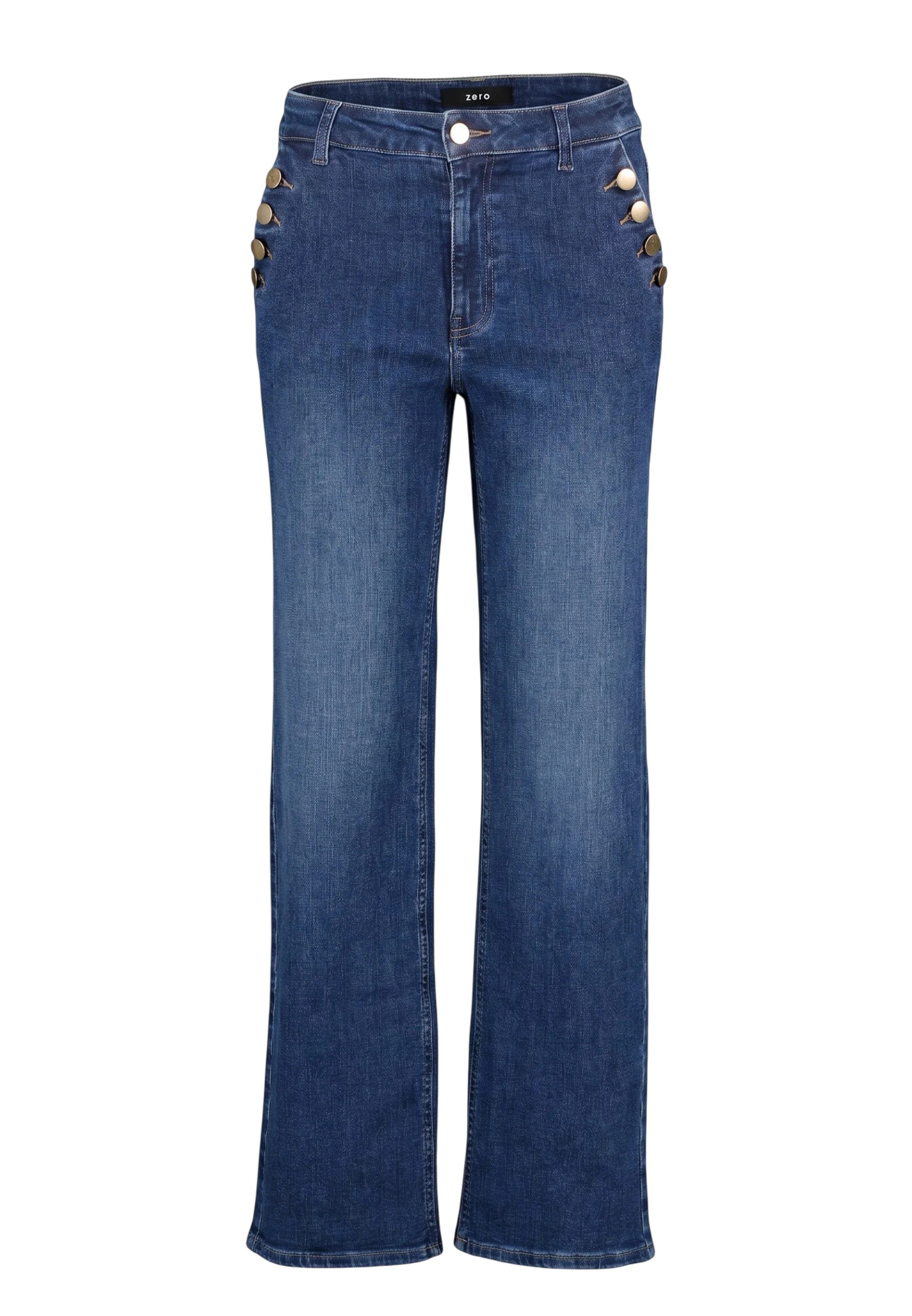 Zero Bequeme Jeans »Damen Jeans mit Zierknöpfen«