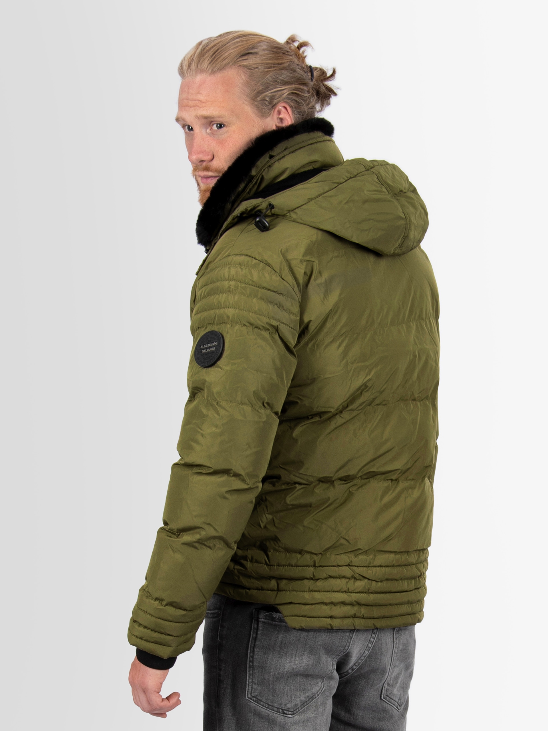 Alessandro Salvarini Winterjacke »ASFabiano«, mit warmem Teddyfell und abnehmbarer Kapuze