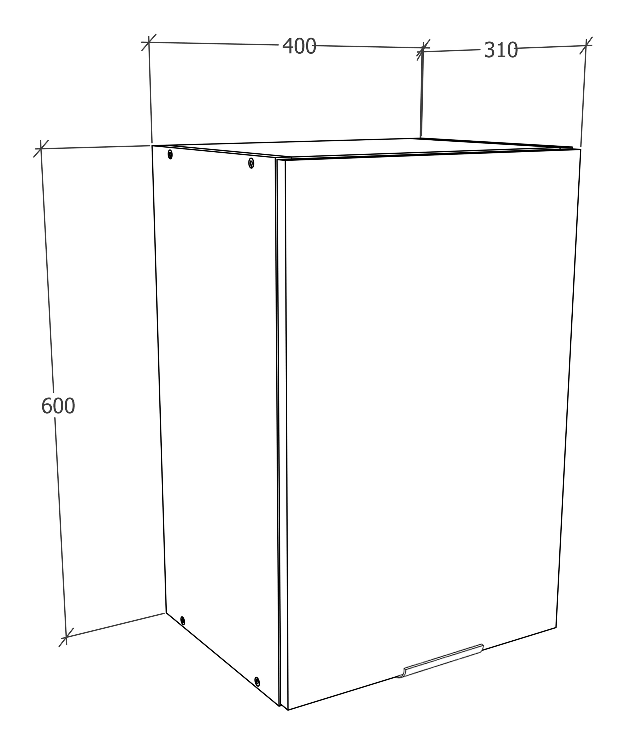 VCM Hängeschrank »Küchenschrank B. 40 cm Hängeschrank Küche Fasola«