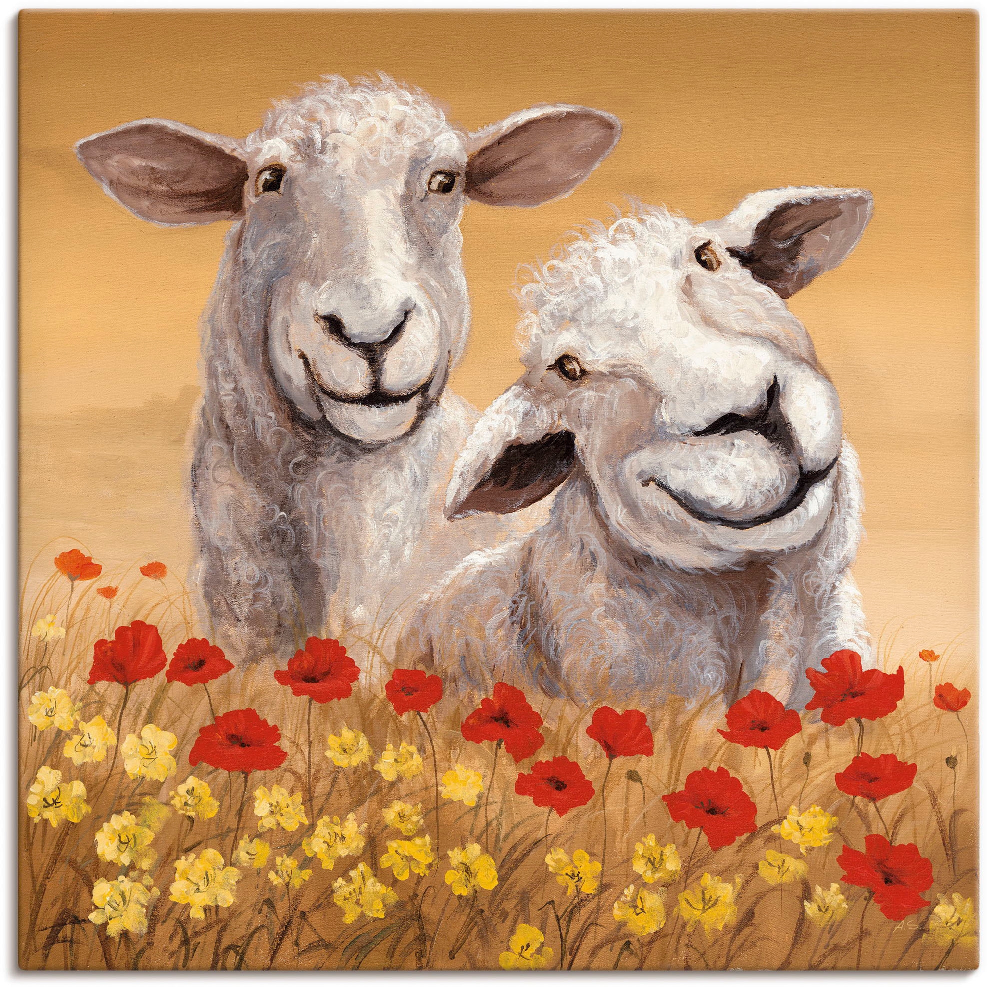 Artland Wandbild St.), oder | in als (1 Leinwandbild, Alubild, versch. »Schafe«, Größen Haustiere, Poster kaufen Wandaufkleber BAUR