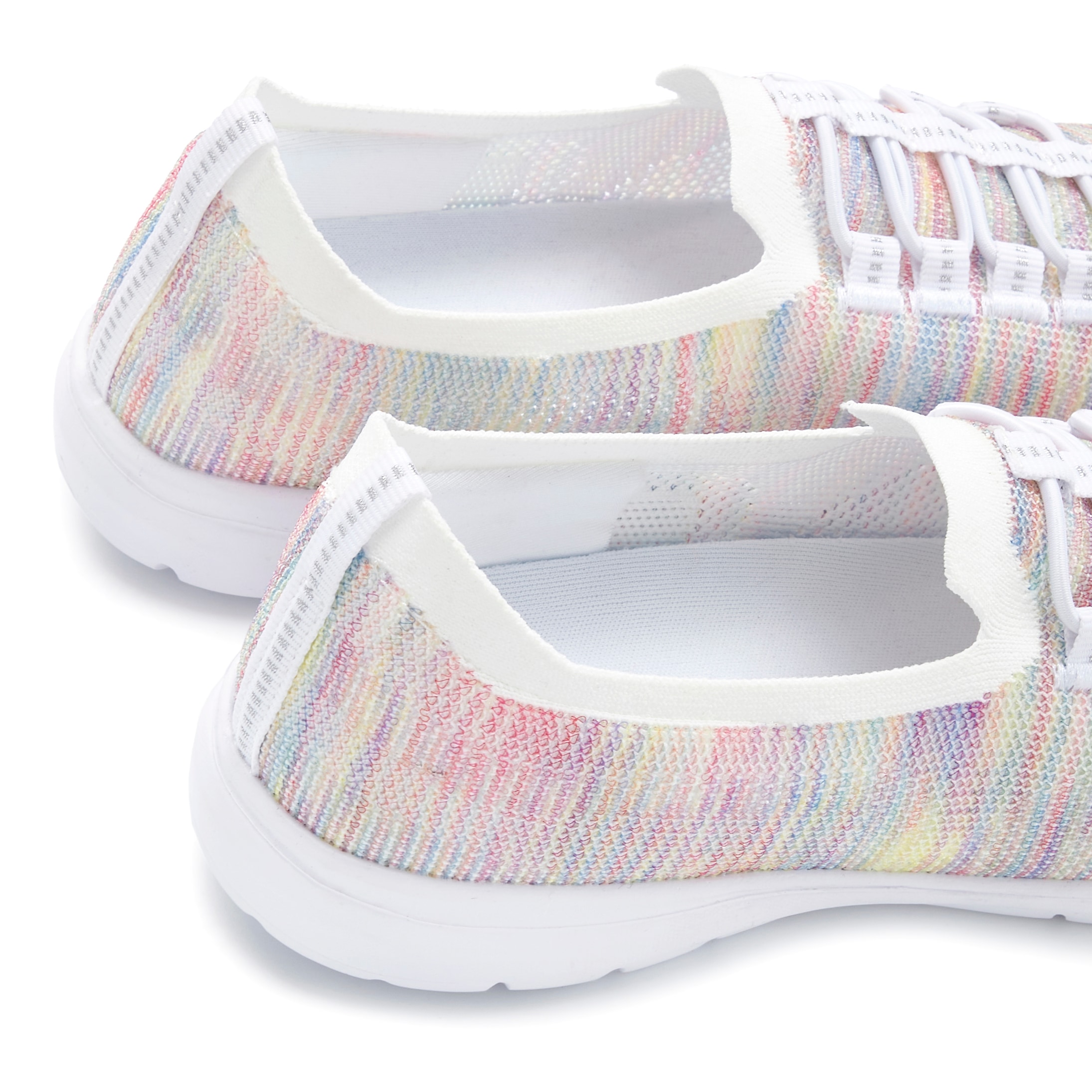 LASCANA Sneaker »Slipper, Halbschuh, leichtes Meshmaterial«, zum Reinschlüpfen mit elastischen Schnürbändern VEGAN