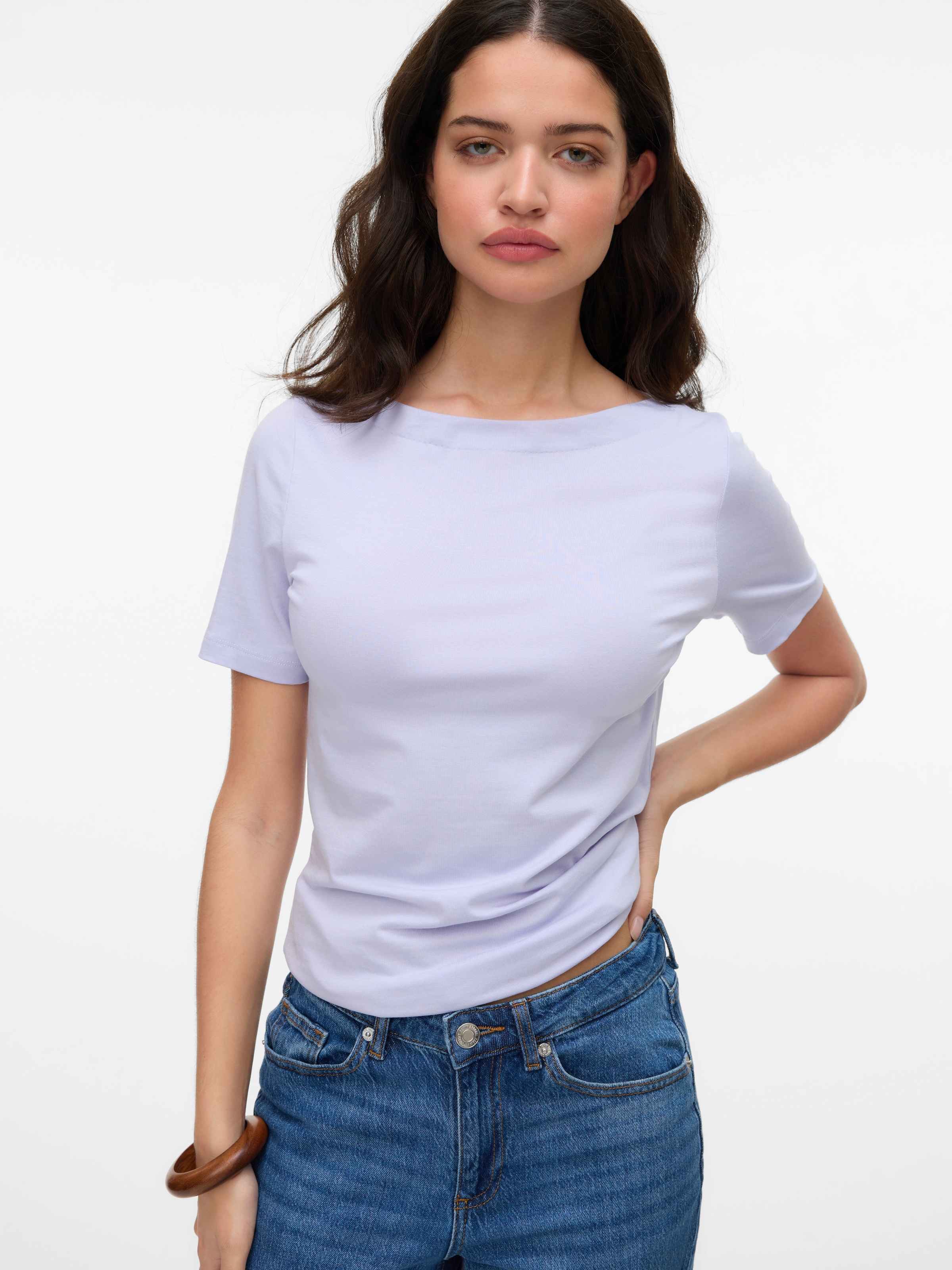 Vero Moda Kurzarmshirt "VMPANDA MODAL S/S TOP NOOS" günstig online kaufen