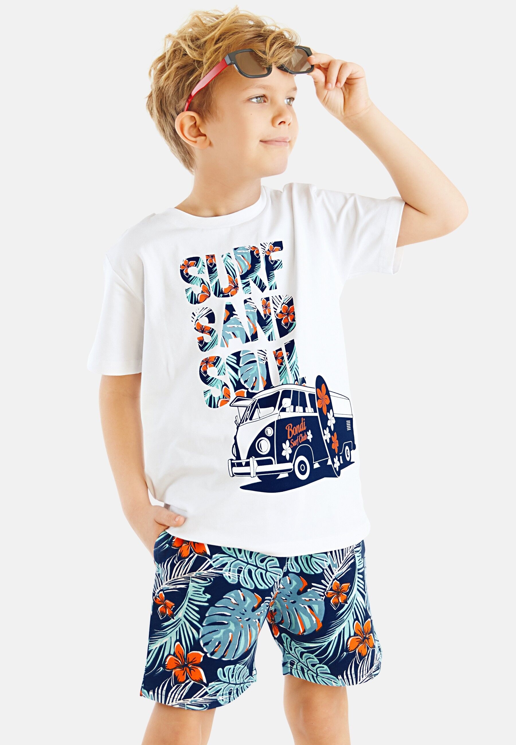 Denokids Hausanzug "Tropic Surf", (2 tlg.), mit Slogan-Print