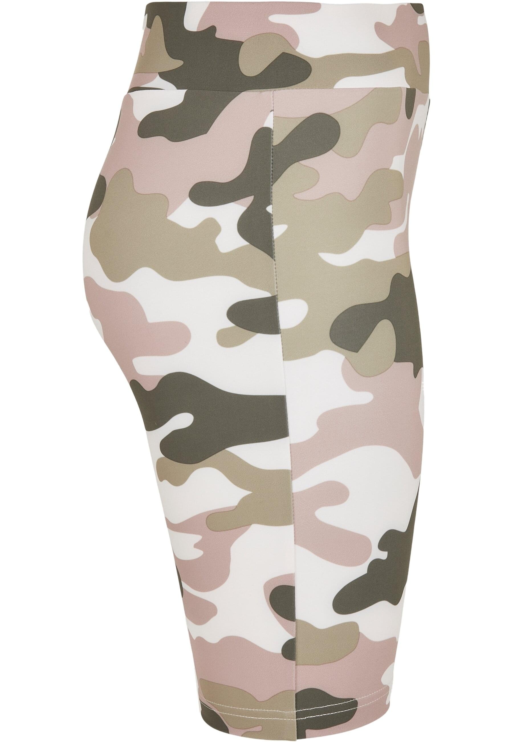 URBAN CLASSICS Stoffhose »Urban Classics Damen Ladies High Waist Camo Tech Cycle Shorts«, (1 tlg.)