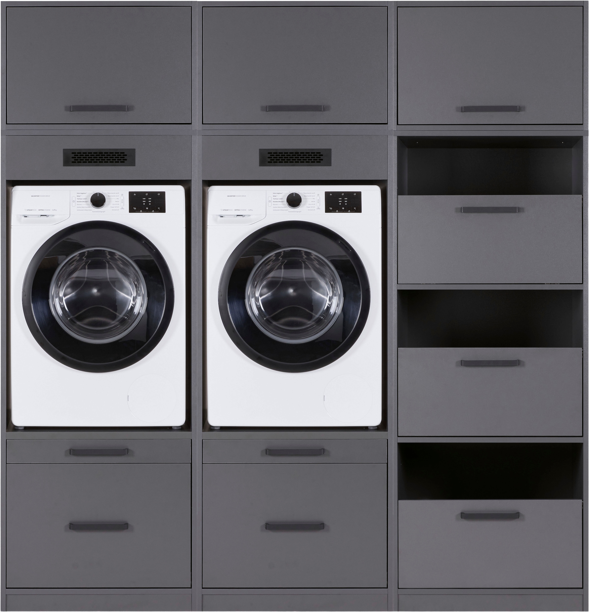 Inter Link "Norela, Waschmaschinenumbauschrank, Geräteschrank mit Wäscheschrank" 6 Stk. tlg.