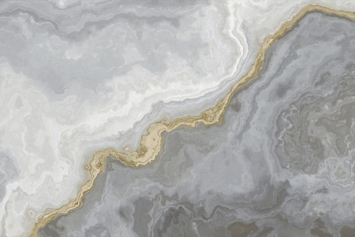 A.S. Création Vliestapete »Fototapete Marmoroptik Grau Gold Vliestapete« matt glatt