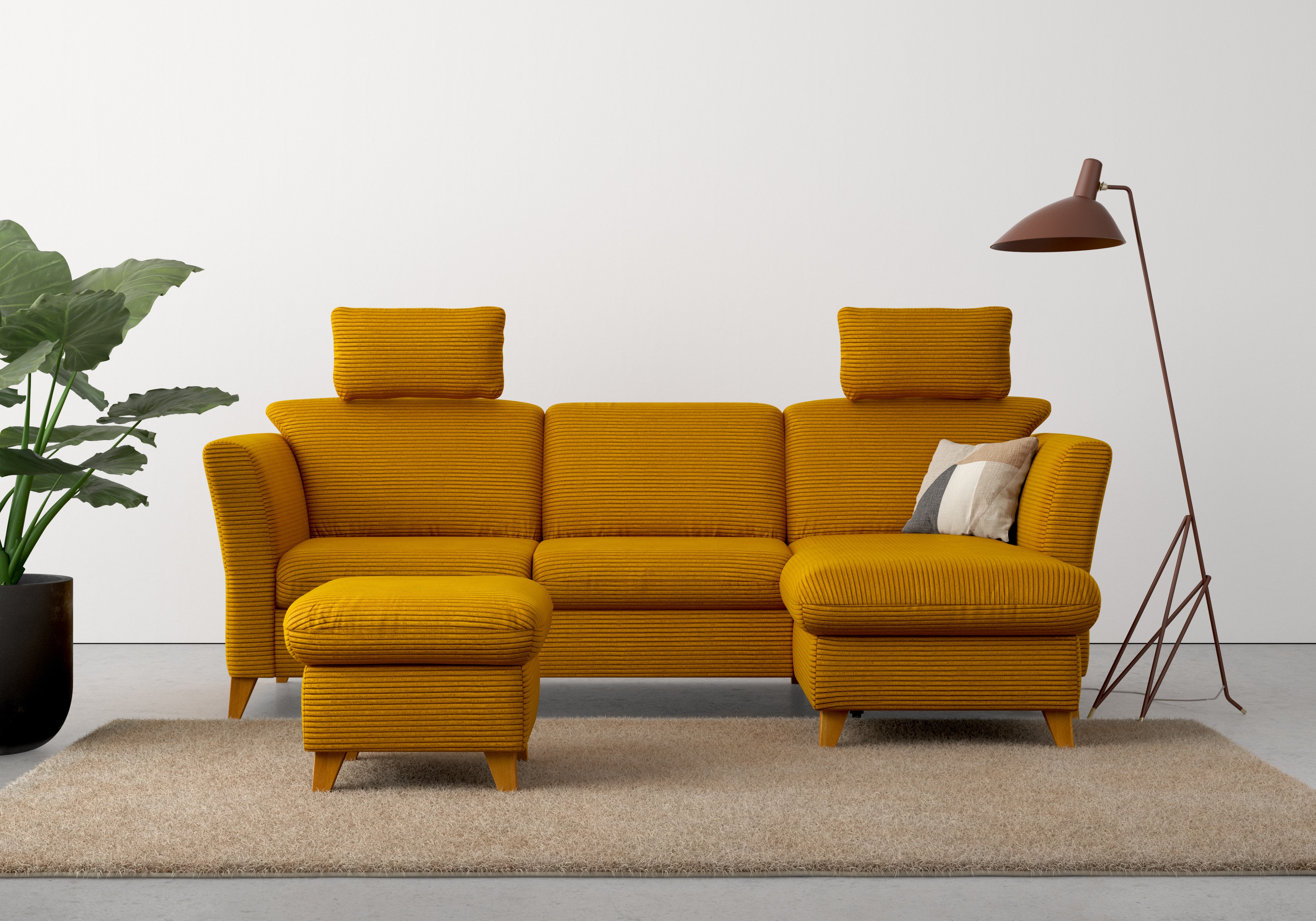 Home affaire Ecksofa "Trelleborg L-Form" optional Schlaffunktion und Bettkasten, inkl. Federkern-Polsterung