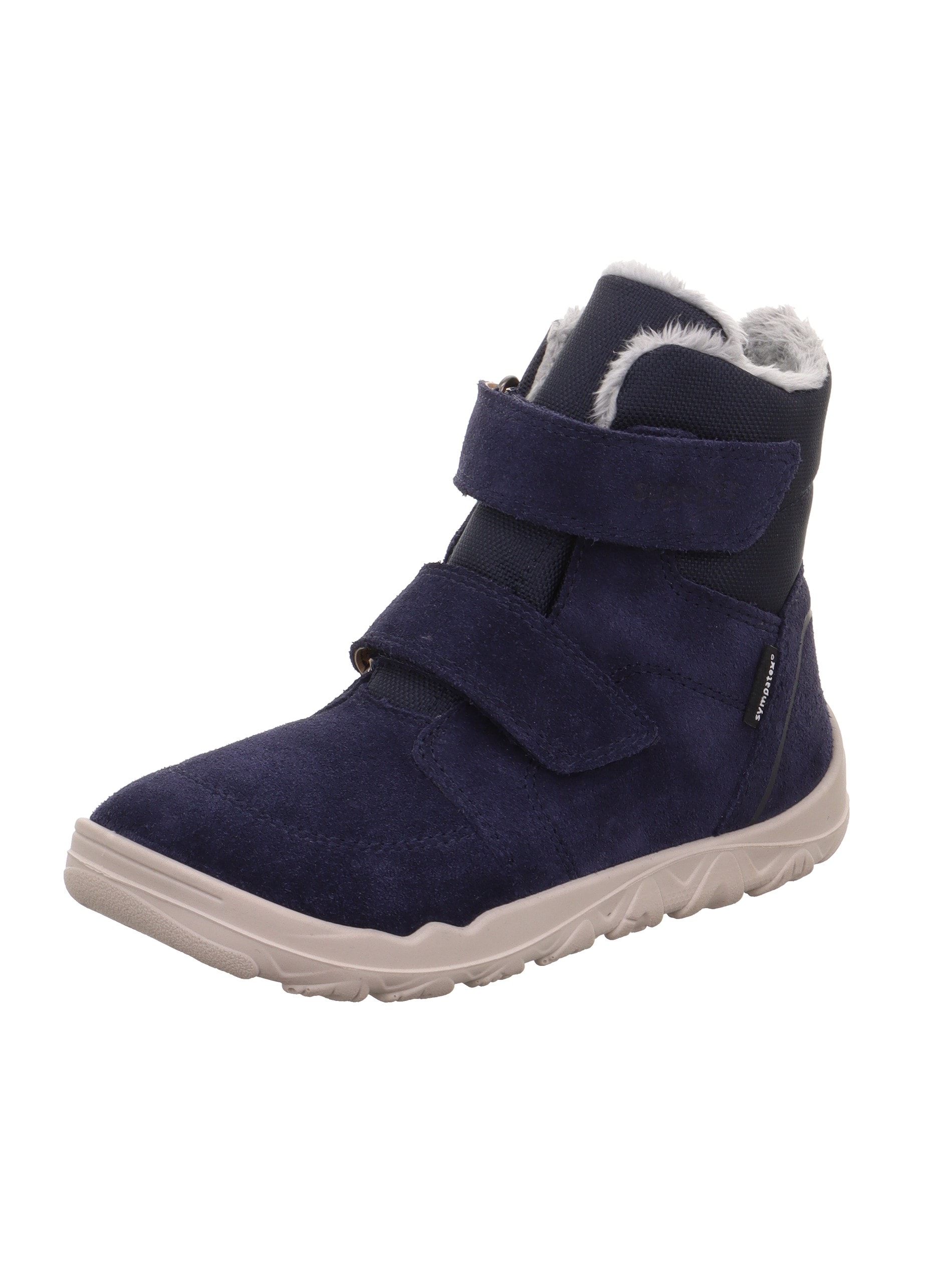Superfit Barfußschuh "WALDERI, WMS: weit" Klettboots mit Fellimitat am Schaftrand, Größenschablone zum Download