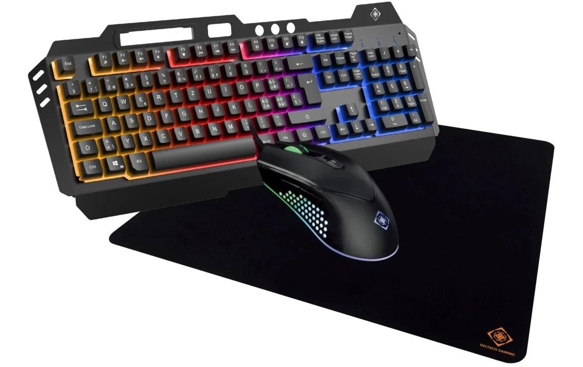 DELTACO Gaming-Tastatur »Set GAM-113 V2 3-in-1 RGB« ()