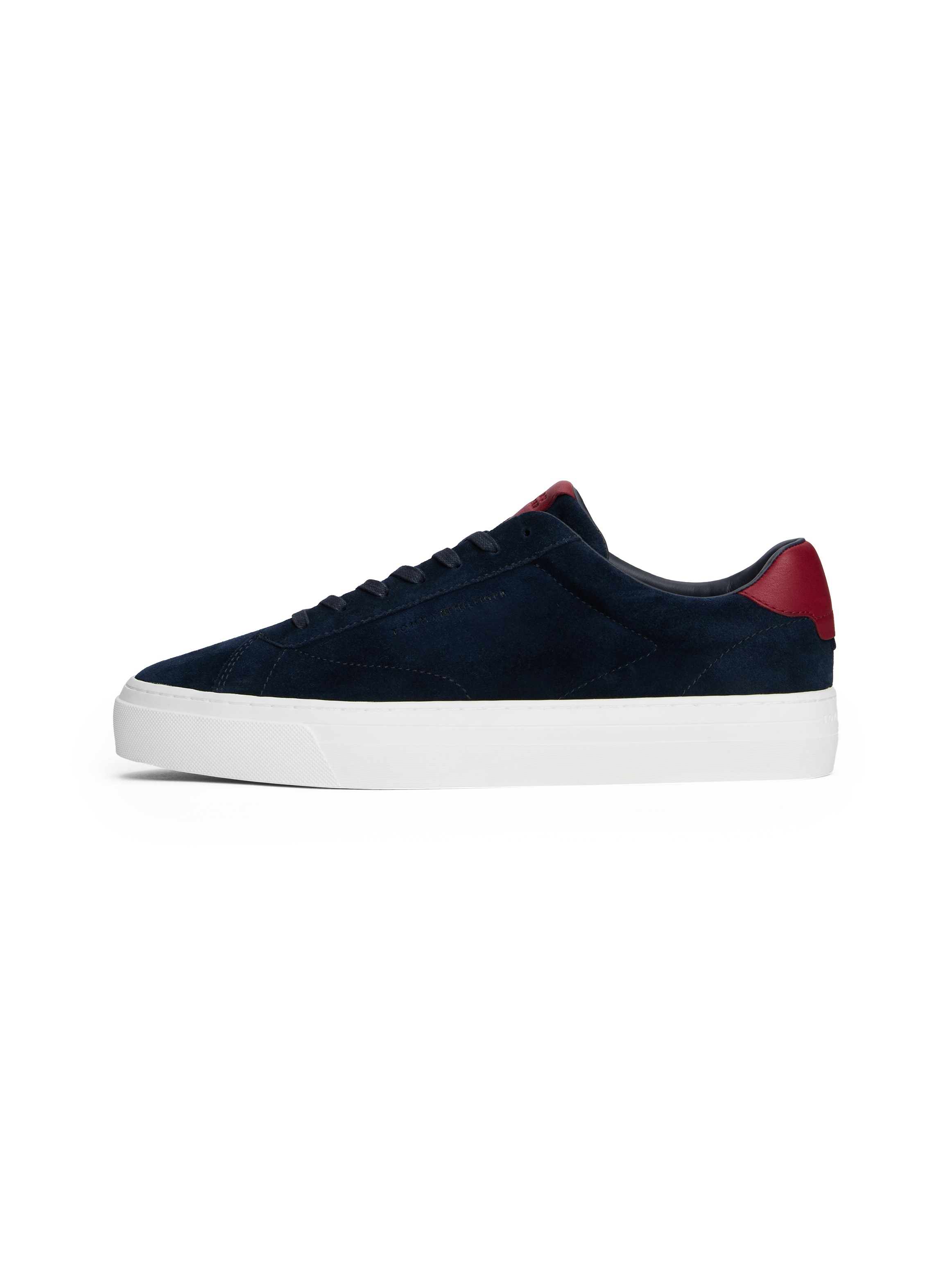 Tommy Hilfiger Sneaker »PREMIUM DRESS CUPSOLE SUEDE«, Freizeitschuh, Halbschuh, Schnürer mit seitlicher Logoprägung