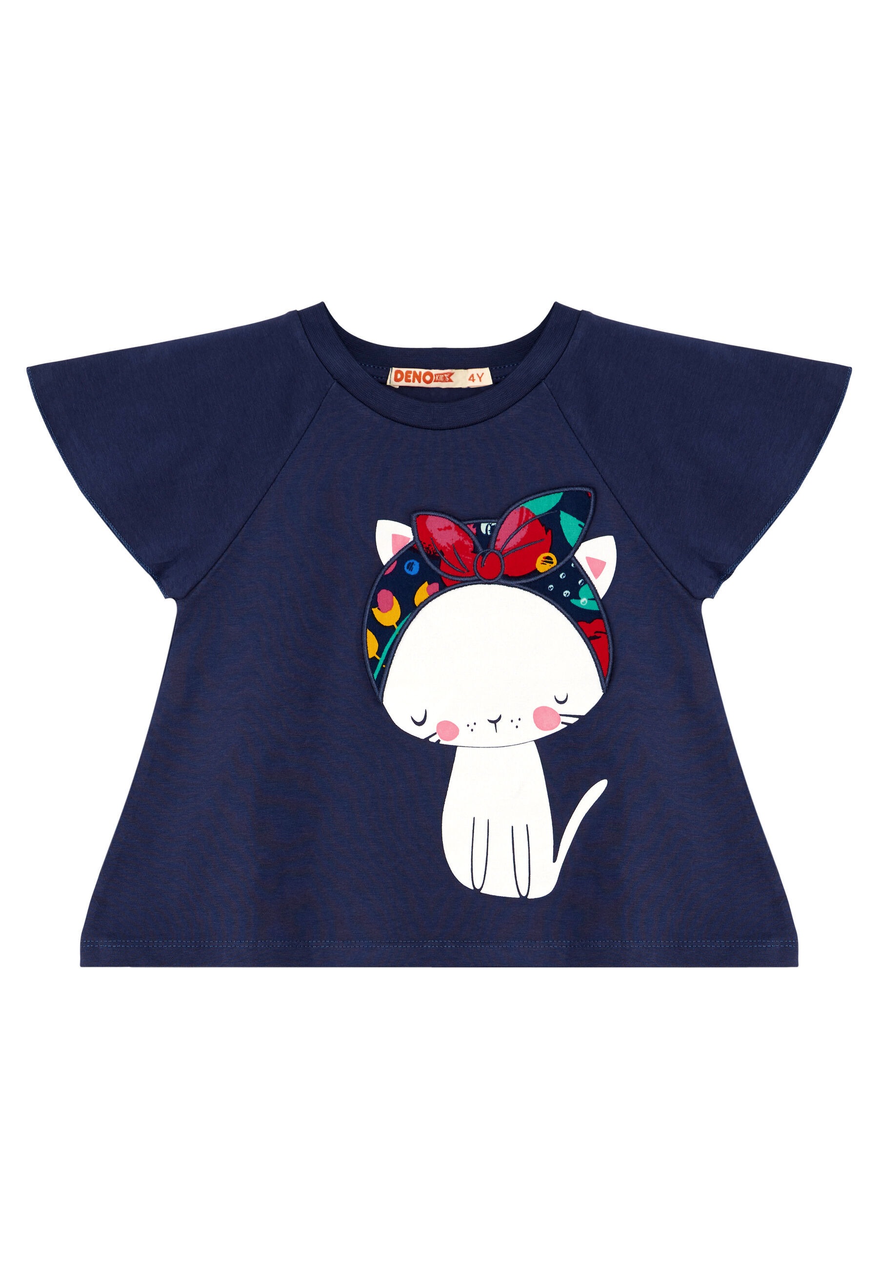 Denokids Hausanzug »Cat & Flowers«, (2 tlg.), mit Katzen-Print