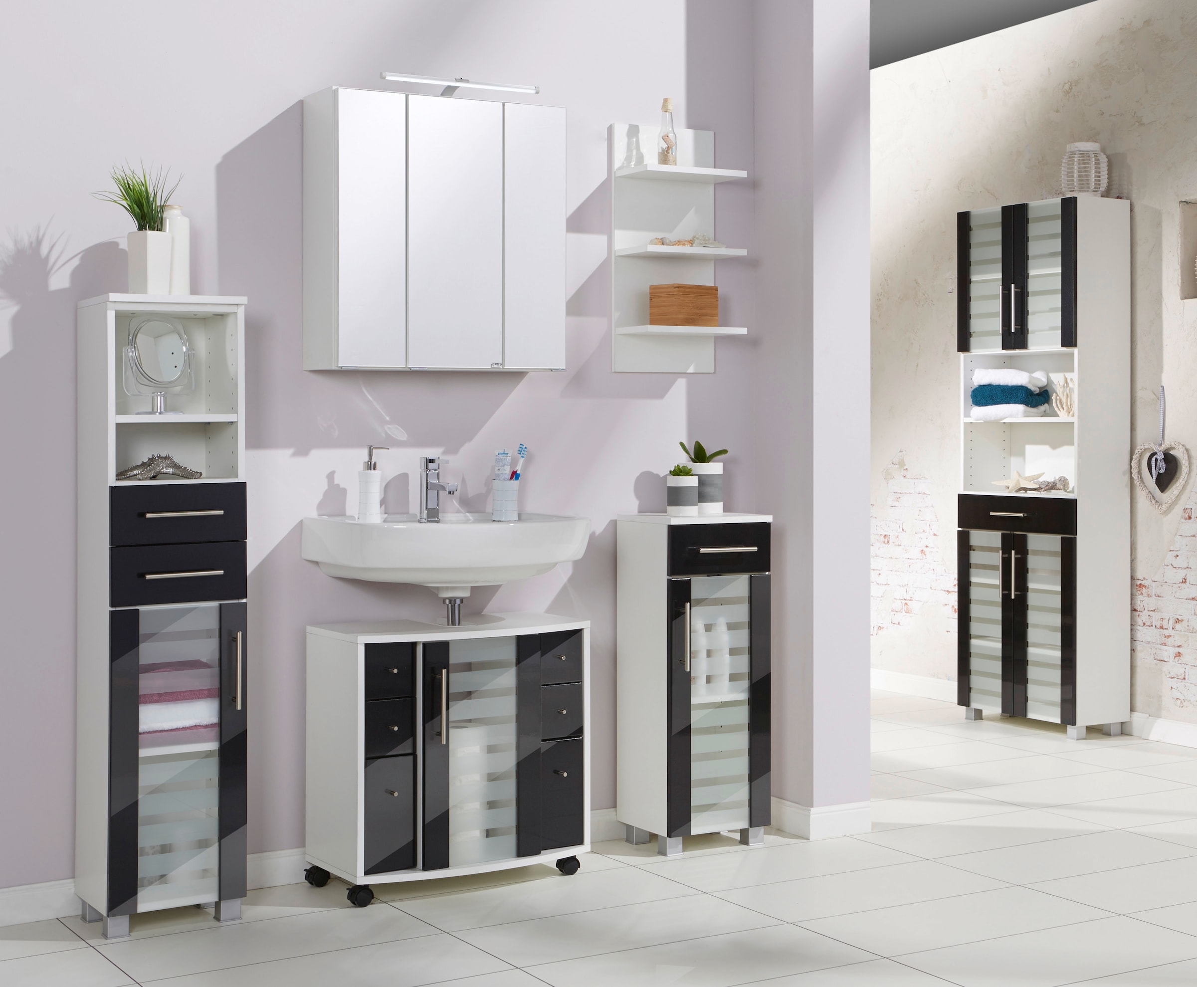 welltime Unterschrank »Jaca«, Breite 30 cm, mit MDF Hochglanz-Fronten