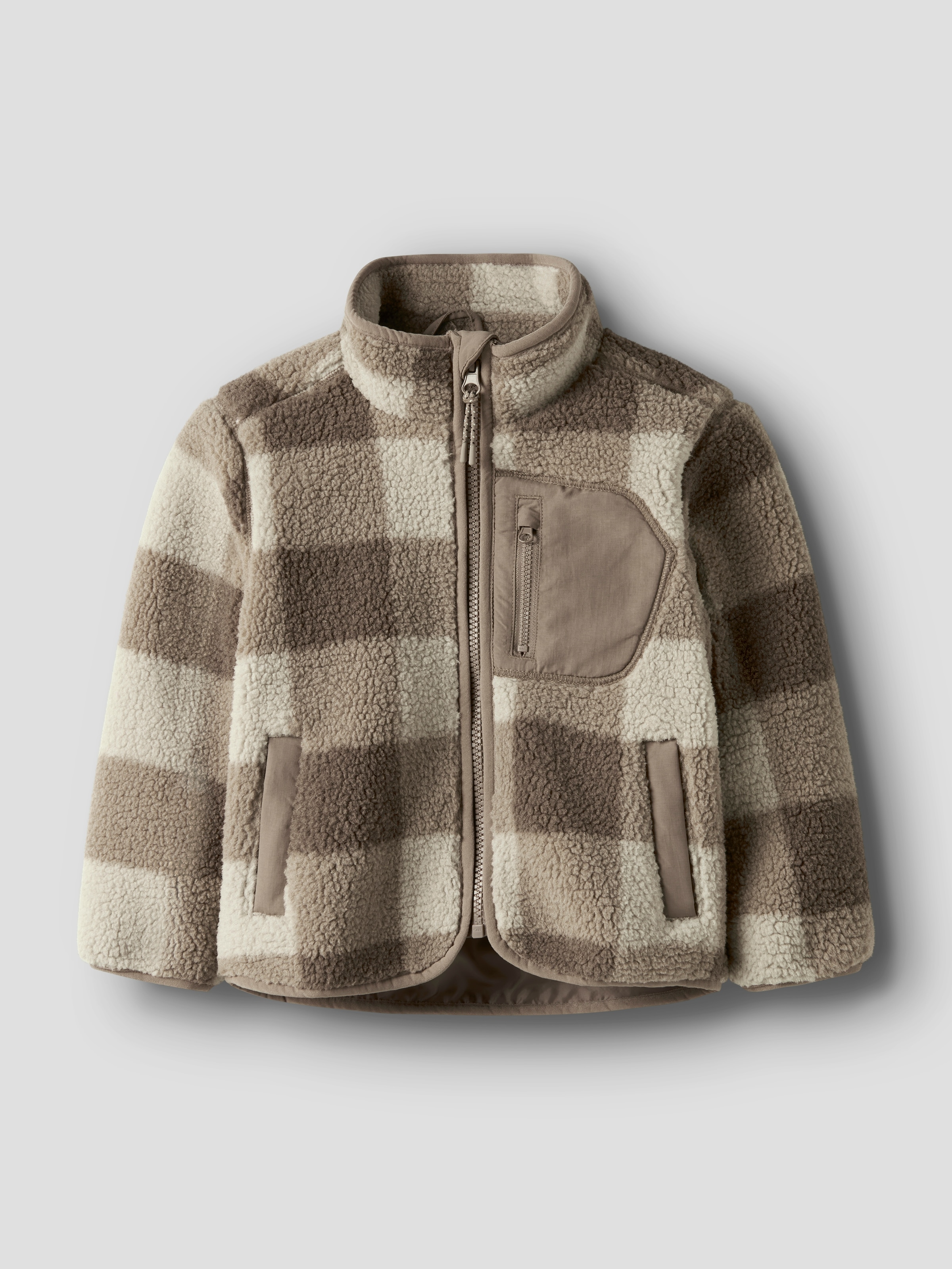 Name It Fleecejacke »NMMMONICO SHERPA JACKET CHECK«