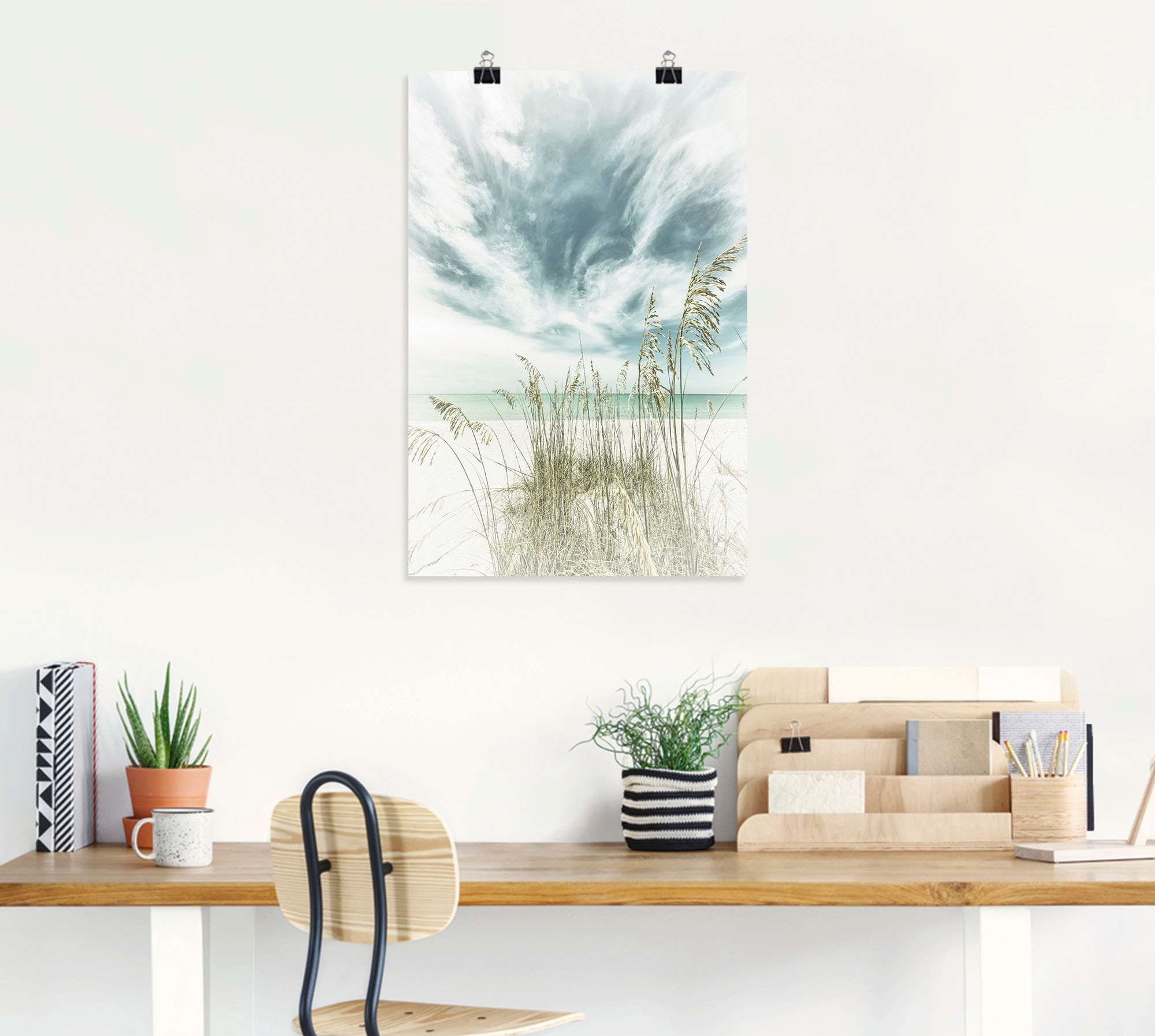 Artland Wandbild »Himmlische Stille am Strand Vintage«, Strandbilder, (1 St.), als Alubild, Outdoorbild, Leinwandbild, Poster, Wandaufkleber