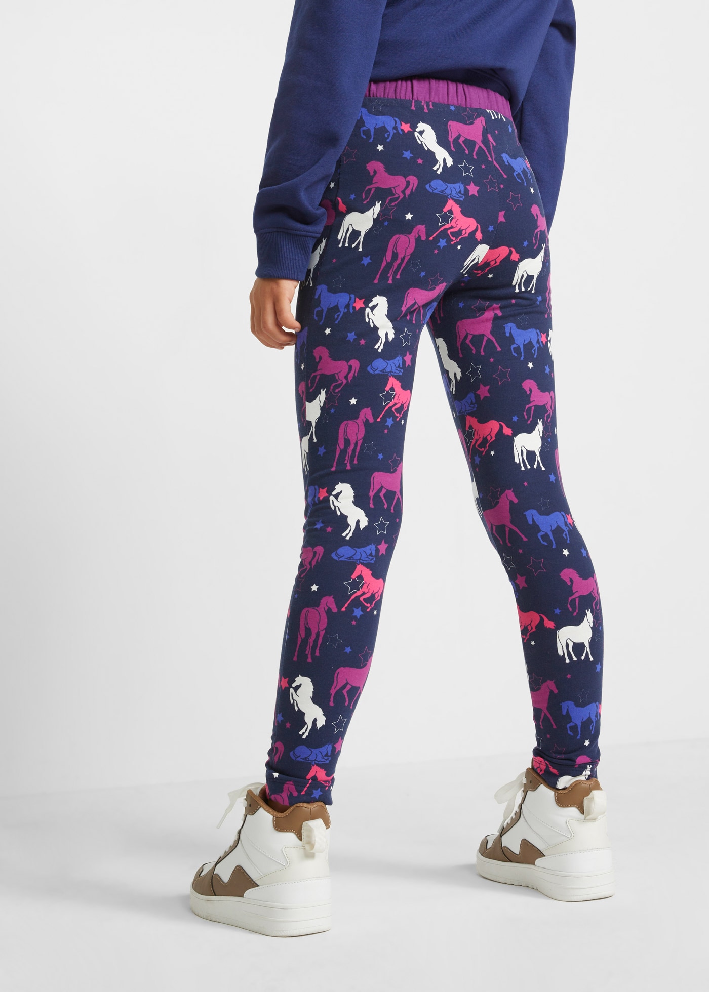 bonprix Thermoleggings  aus Baumwolle und Elasthan, bequeme Passform, bedruckte Optik