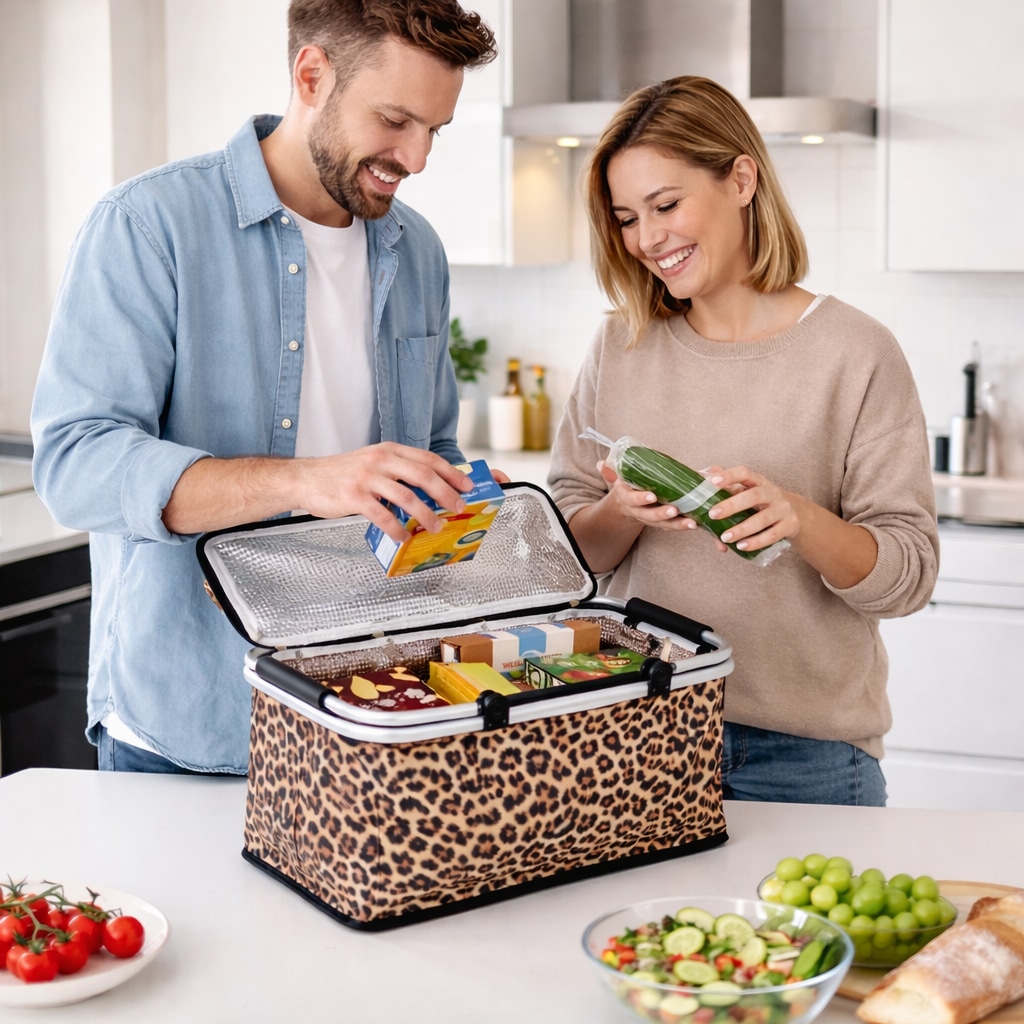 KESPER® Einkaufskorb »Thermokorb, Leopard« mit Kälte- / Wärmeisolierung
