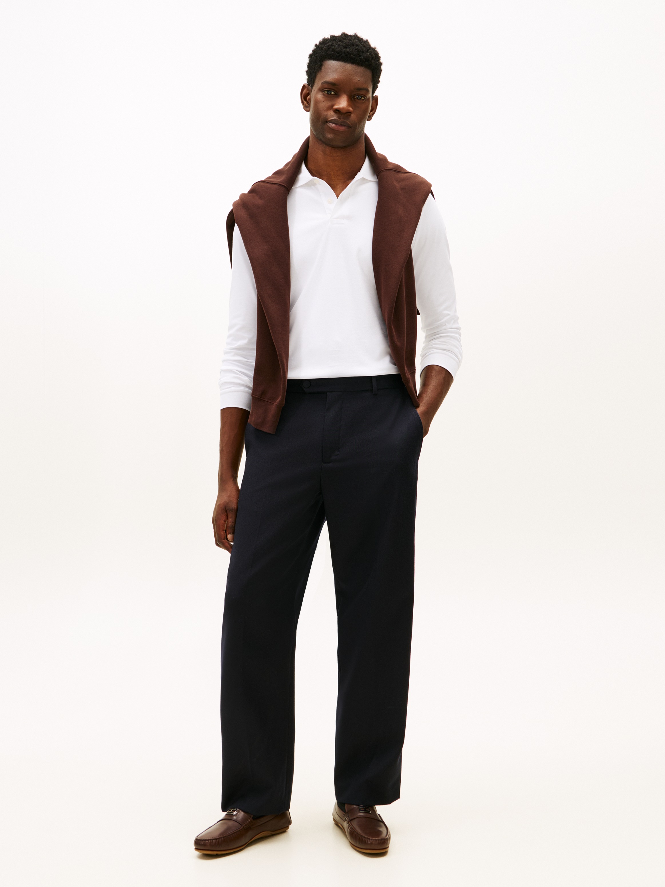 Thumbnail - Tommy Hilfiger Langarm-Poloshirt "L/S LIQUID COTTON REG POLO mit Jersey und Markenlabel"