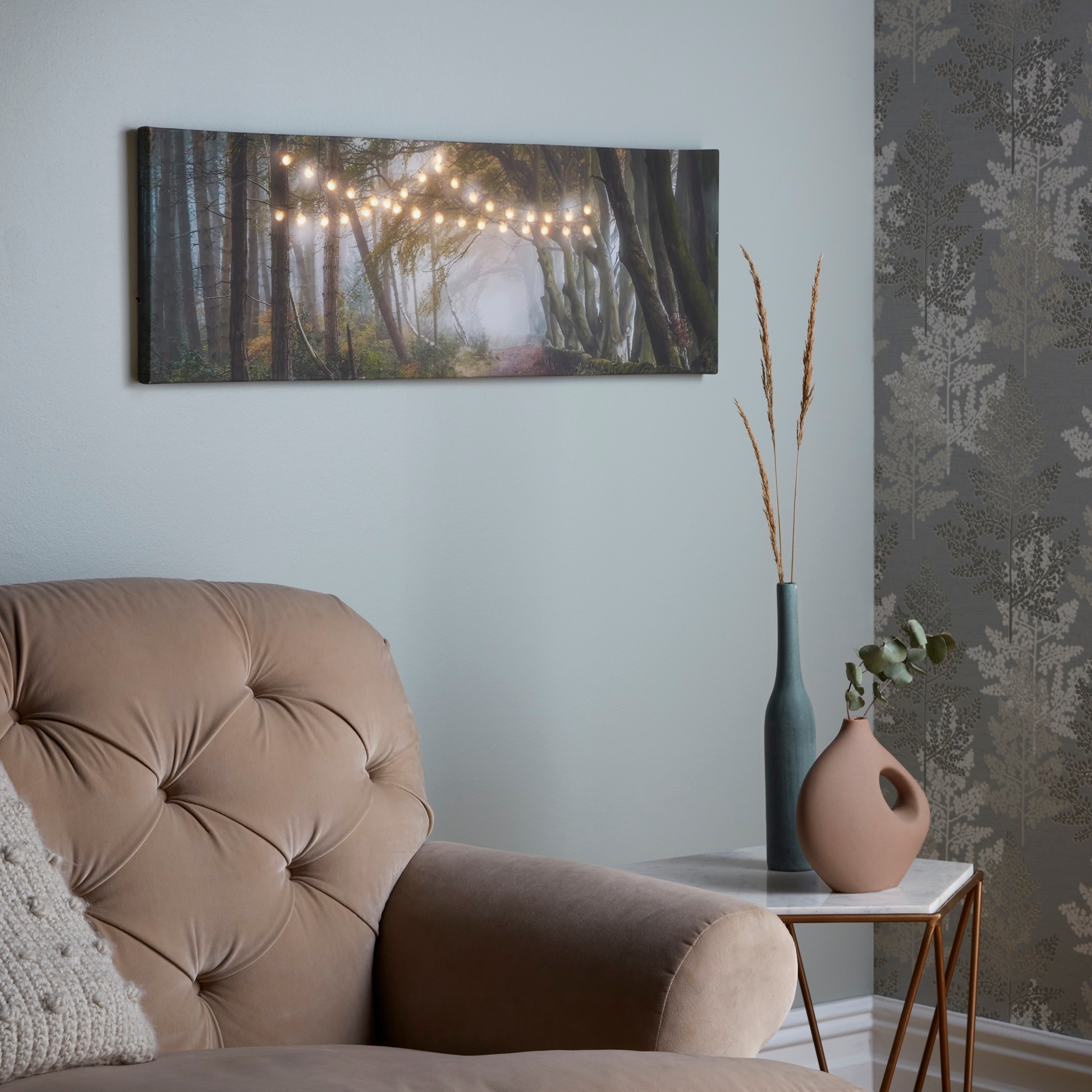 Art for the home LED-Bild "Waldspaziergang LED 30x90cm", Wald-Natur, (1 St. günstig online kaufen