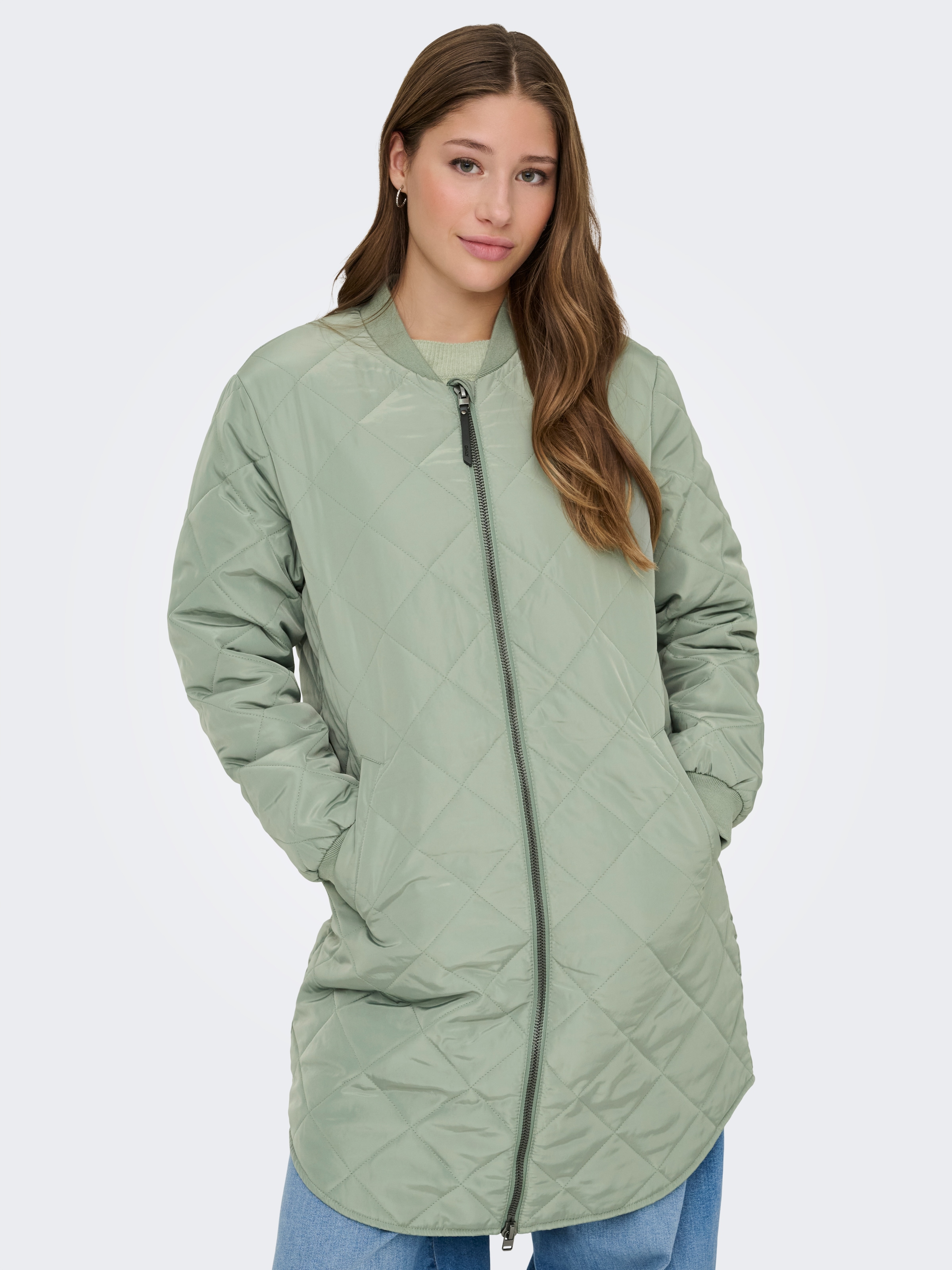 ONLY Steppmantel »ONLJESSICA QUILTED COAT ZIP CC OTW« Kunstfaser, Baseball Style