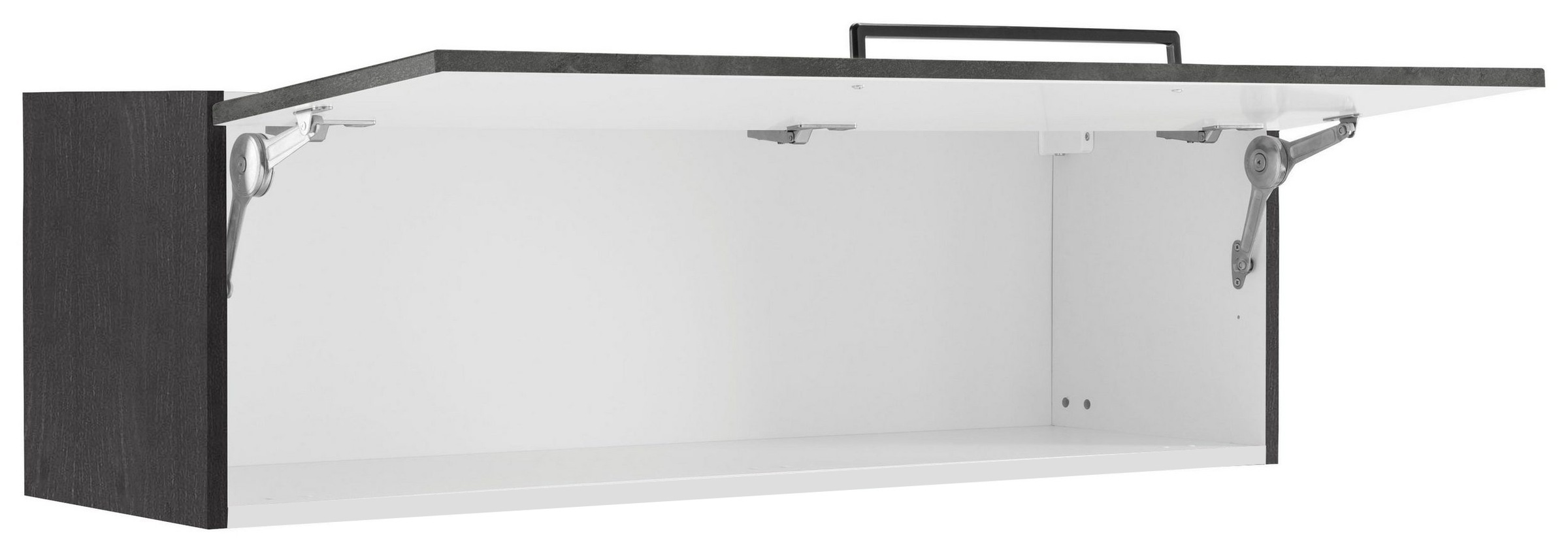 KOCHSTATION Klapphängeschrank »KS-Tulsa« 110 cm breit, mit 1 Klappe, schwarzer Metallgriff, MDF Front