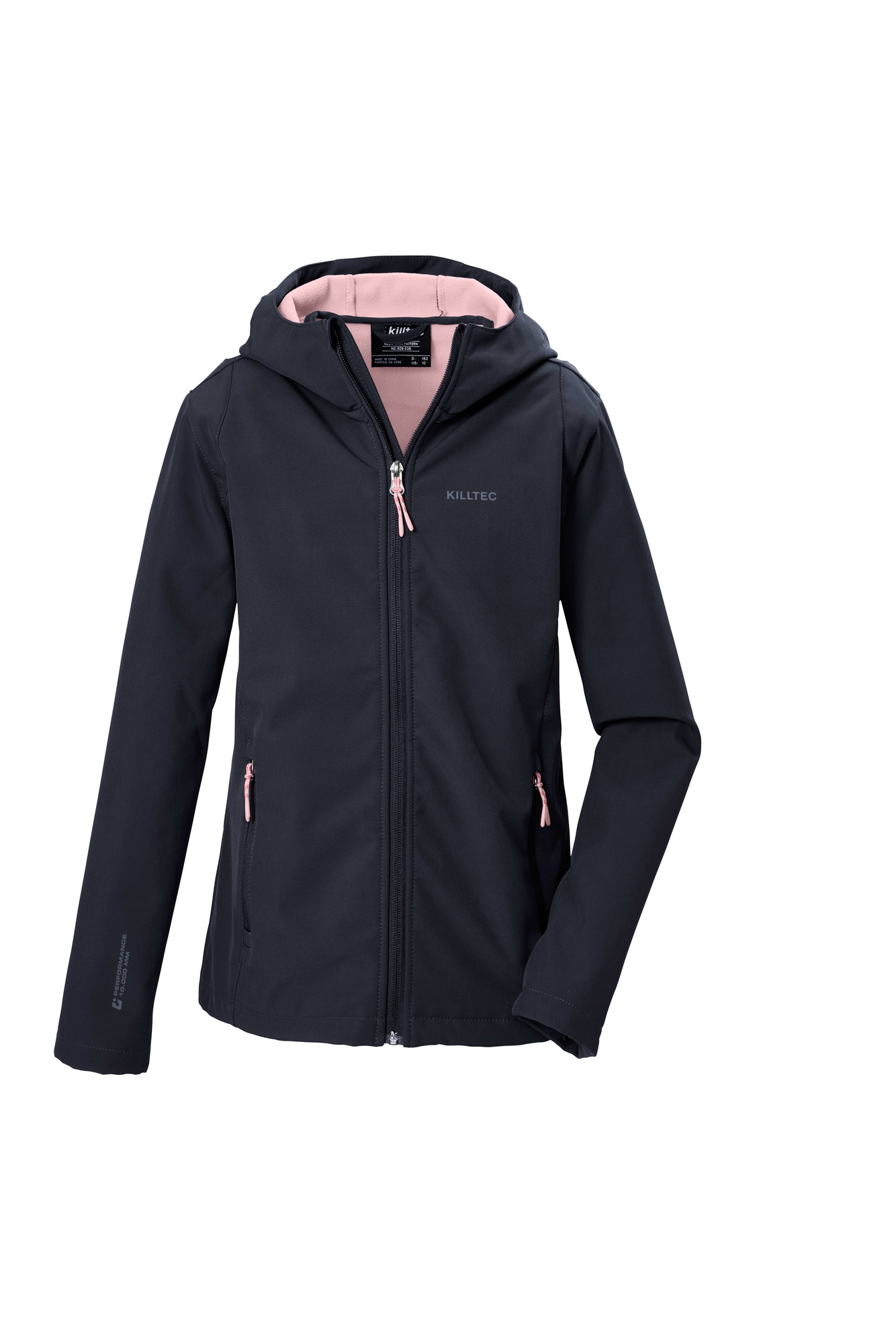Killtec Softshelljacke "KOW 164 GRLS SFTSHLL JCKT" mit Kapuze für Kinder und Jugendliche, mit Kapuze, winddicht, wasserabweisend