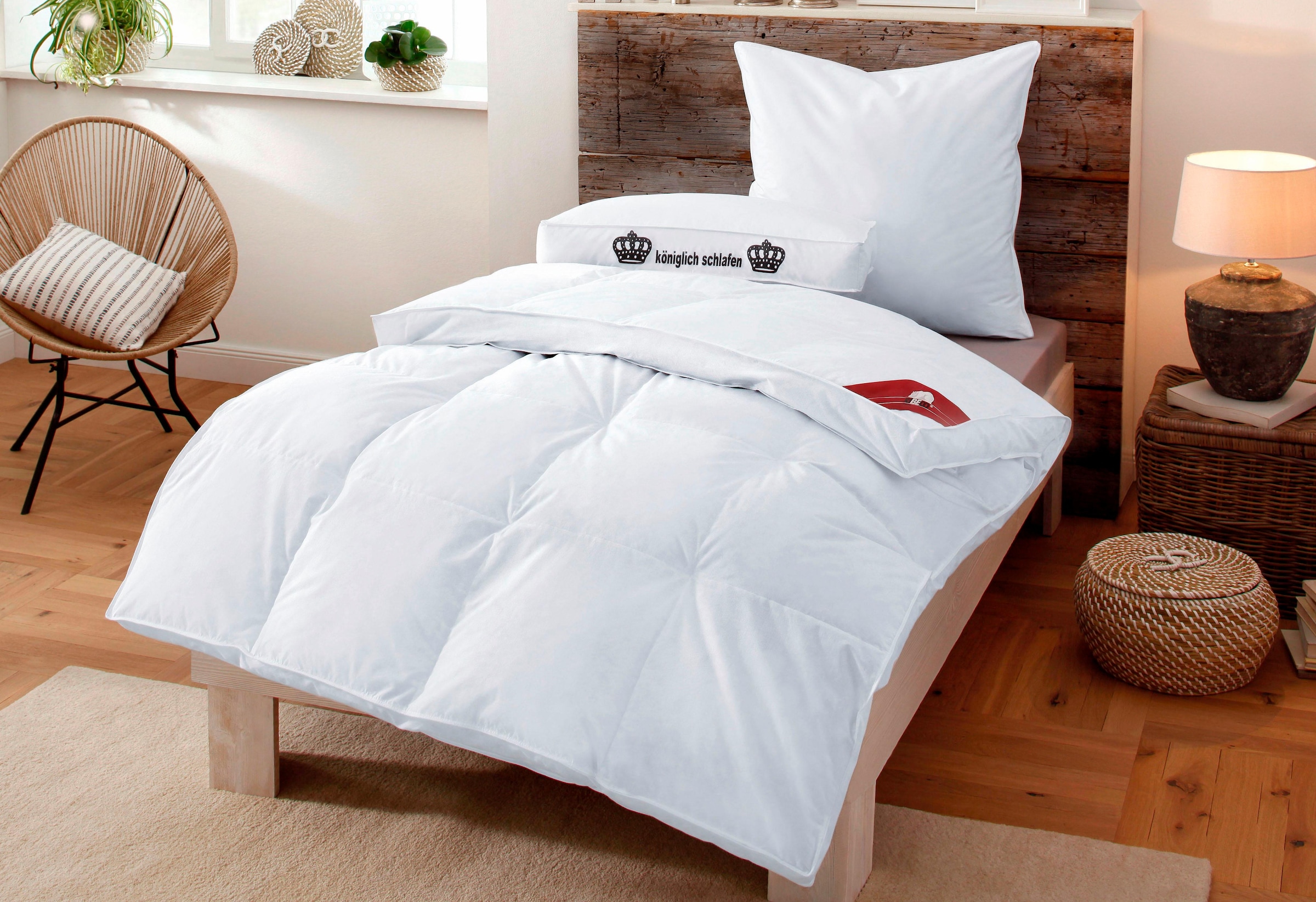 RIBECO Federbettdecke "Emily" extrawarm Füllung 100Federn 1 Stk. tlg. Mit ü günstig online kaufen