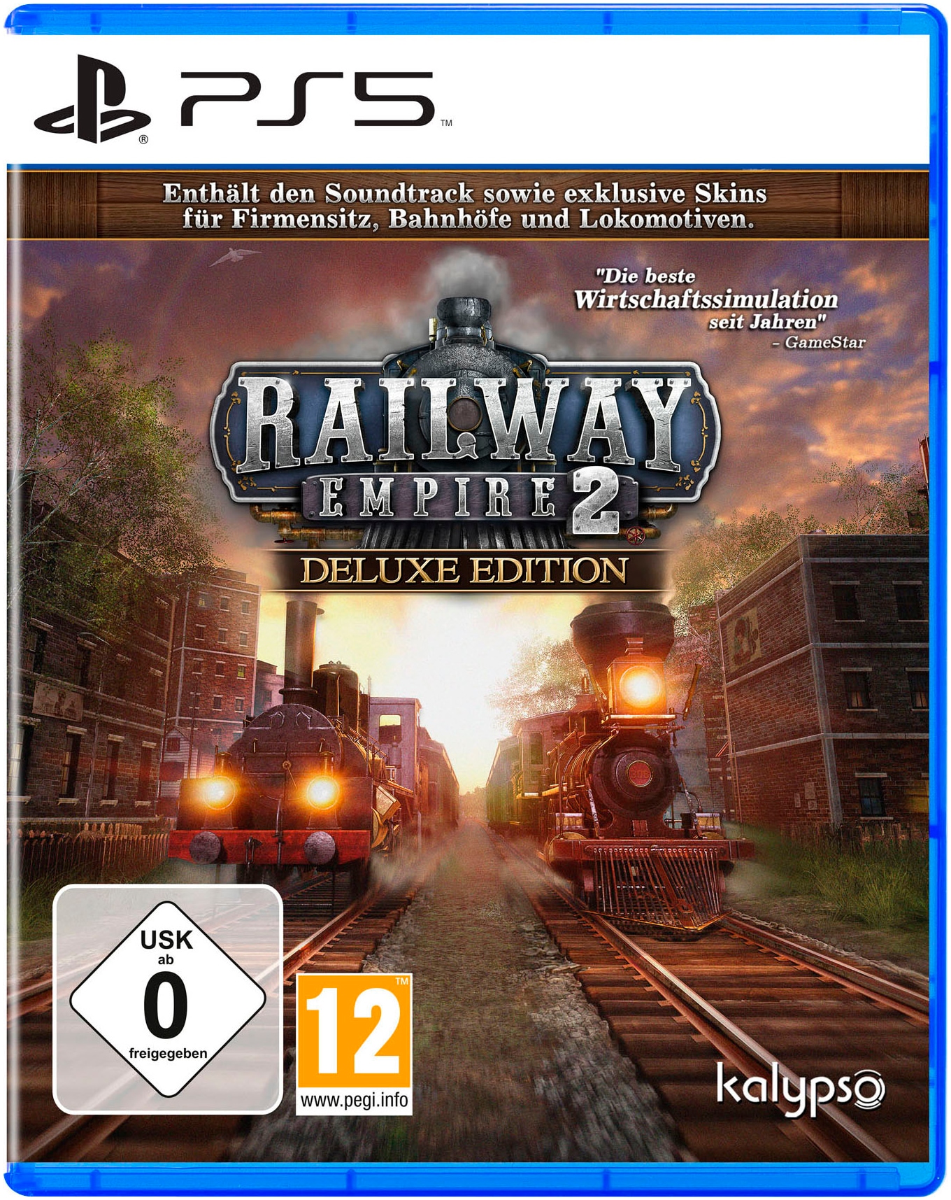 KALYPSO MEDIA Spielesoftware "Railway Empire 2 - Deluxe Edition", transparent (ohne farbbezeichnung), PlayStation 5, Spielesoftware