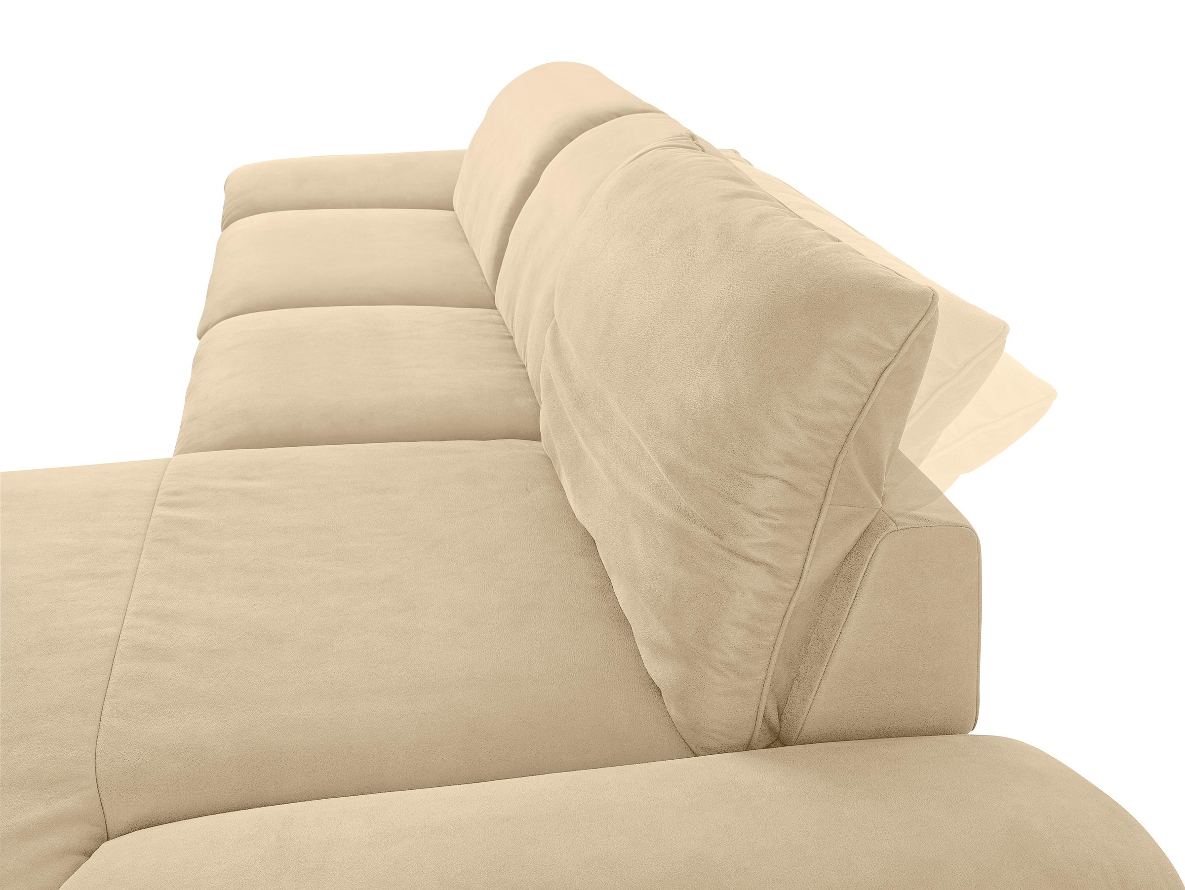 W.SCHILLIG Ecksofa »enjoy&MORE, Designsofa, bequem, zeitlos und elegant, L-Form«, mit Sitztiefenverstellung, Füße silber matt, Breite 340 cm