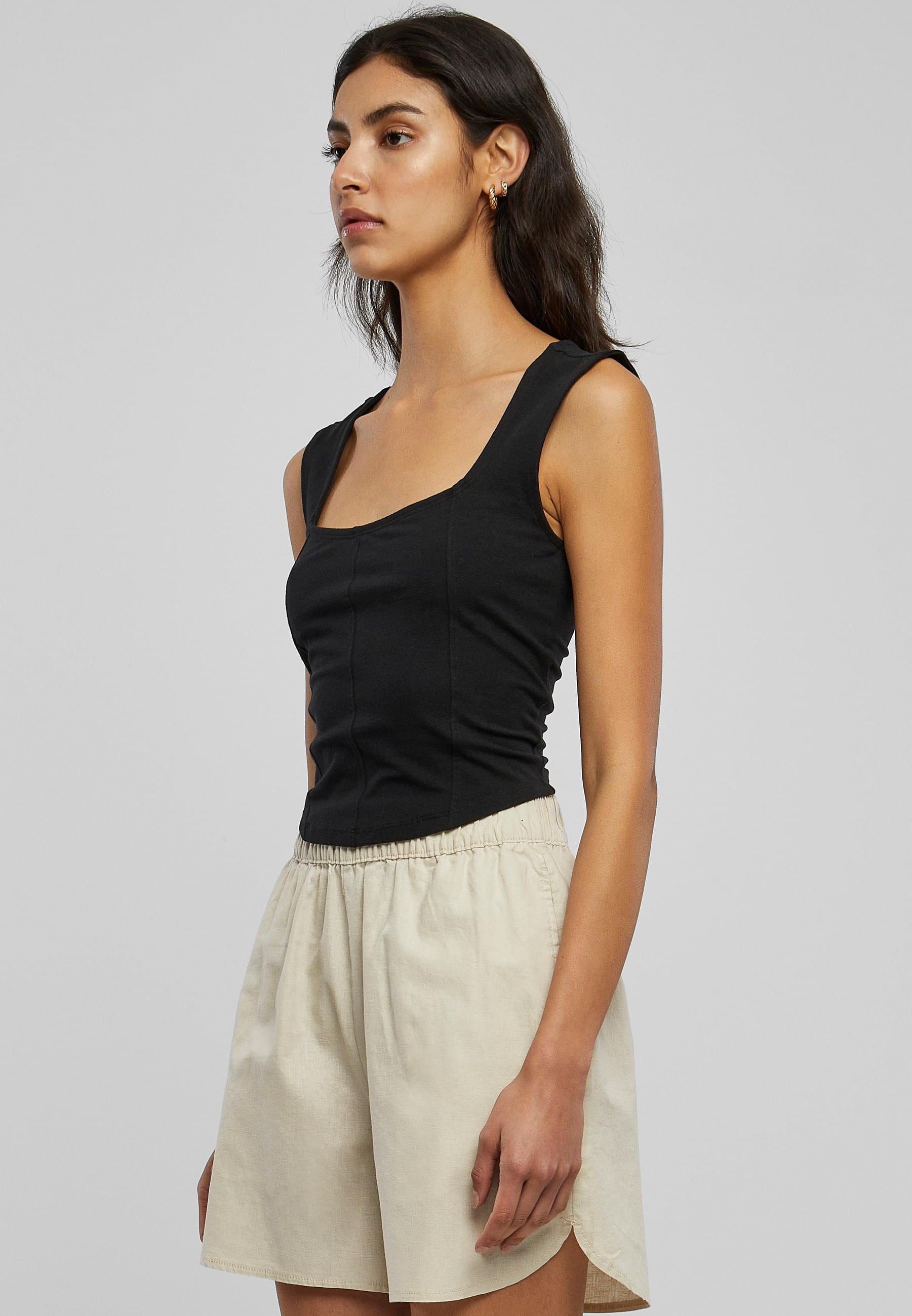 URBAN CLASSICS Muskelshirt »Urban Classics Damen Ladies Short Corsage Top«, (1 tlg.)