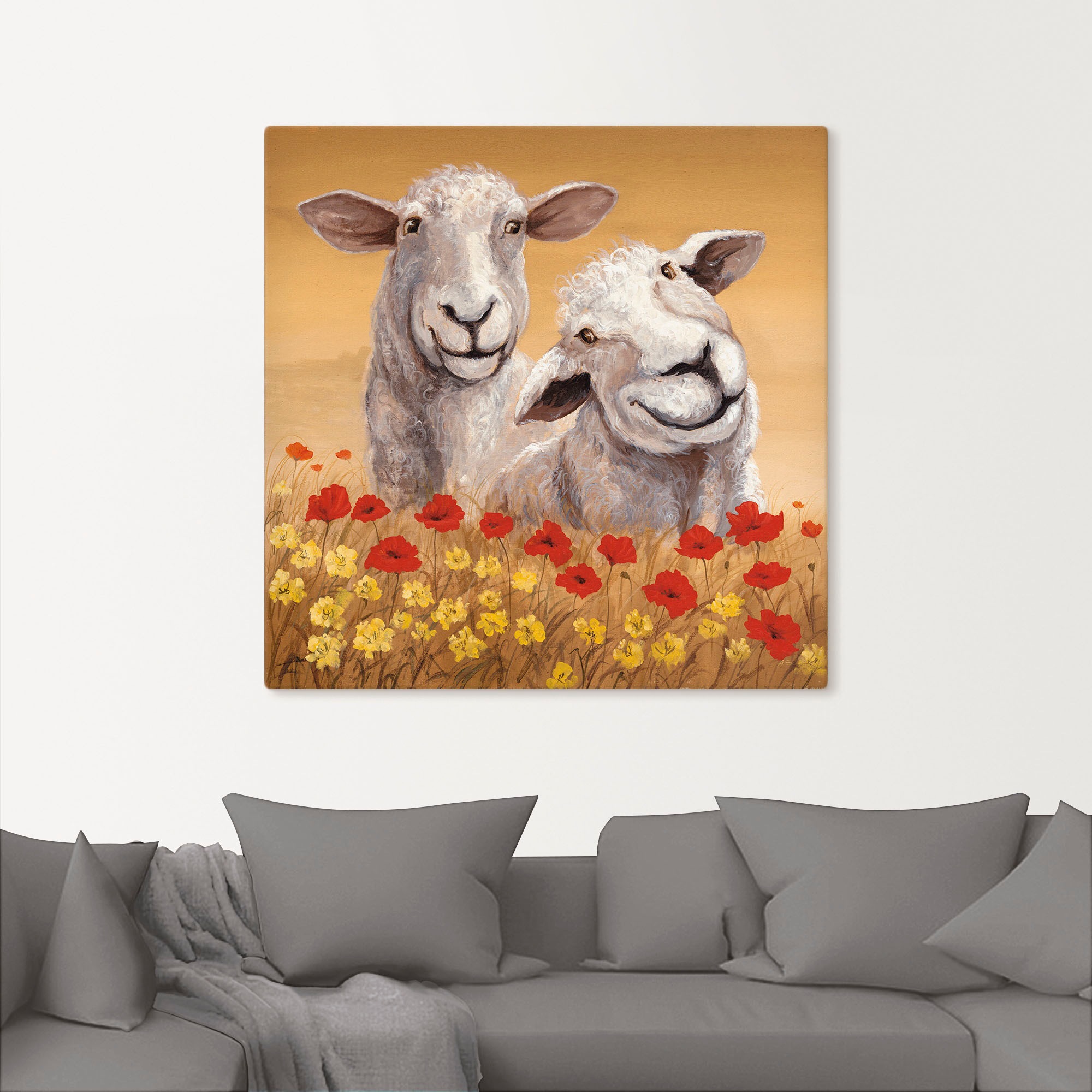 Artland Wandbild »Schafe«, Haustiere, (1 St.), als Alubild, Outdoorbild, Leinwandbild, Poster in verschied. Größen