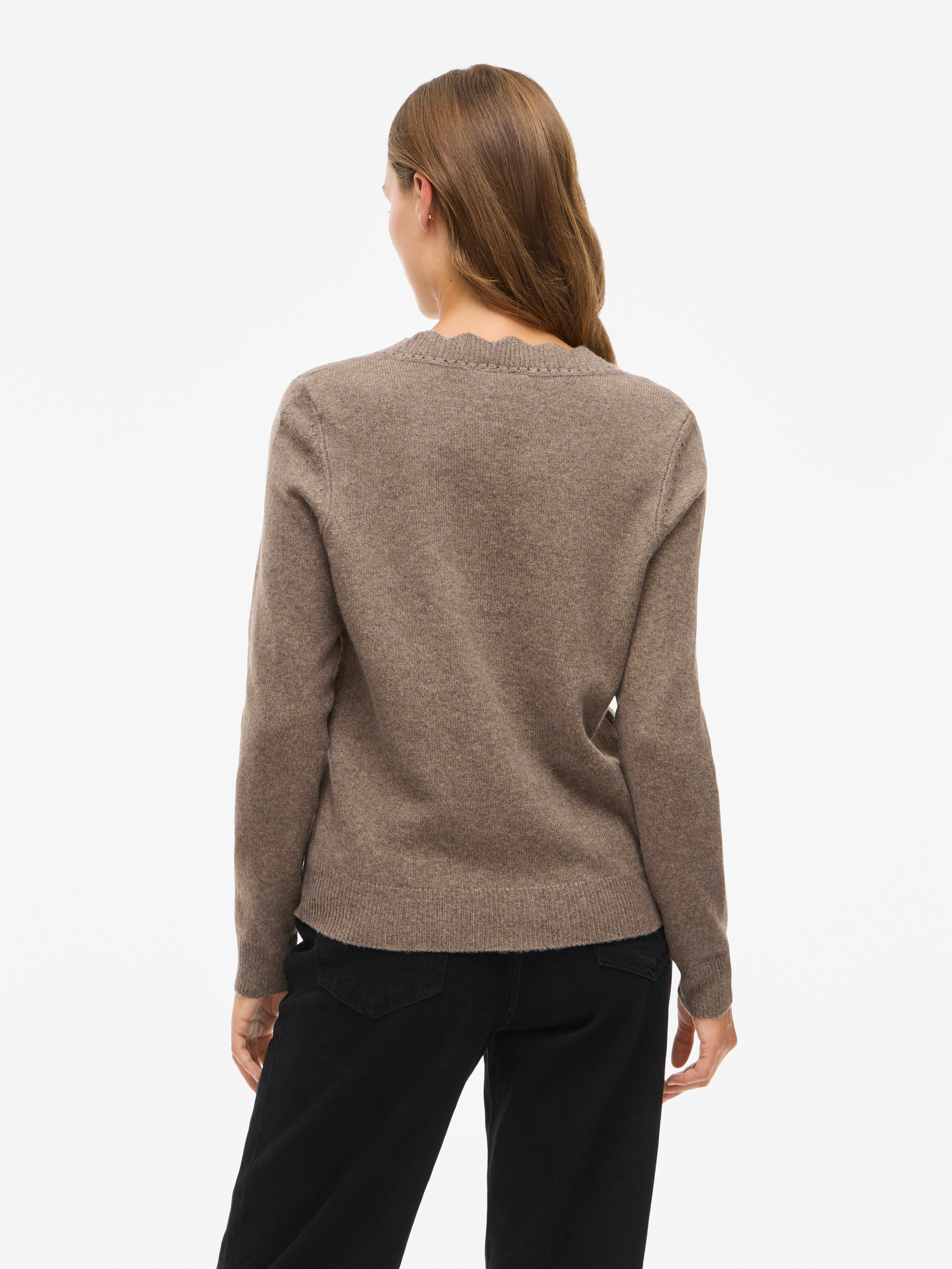 Thumbnail - Vila V-Ausschnitt-Pullover "VINIKOLINA V-NECK L/S KNIT TOP - NOOS"