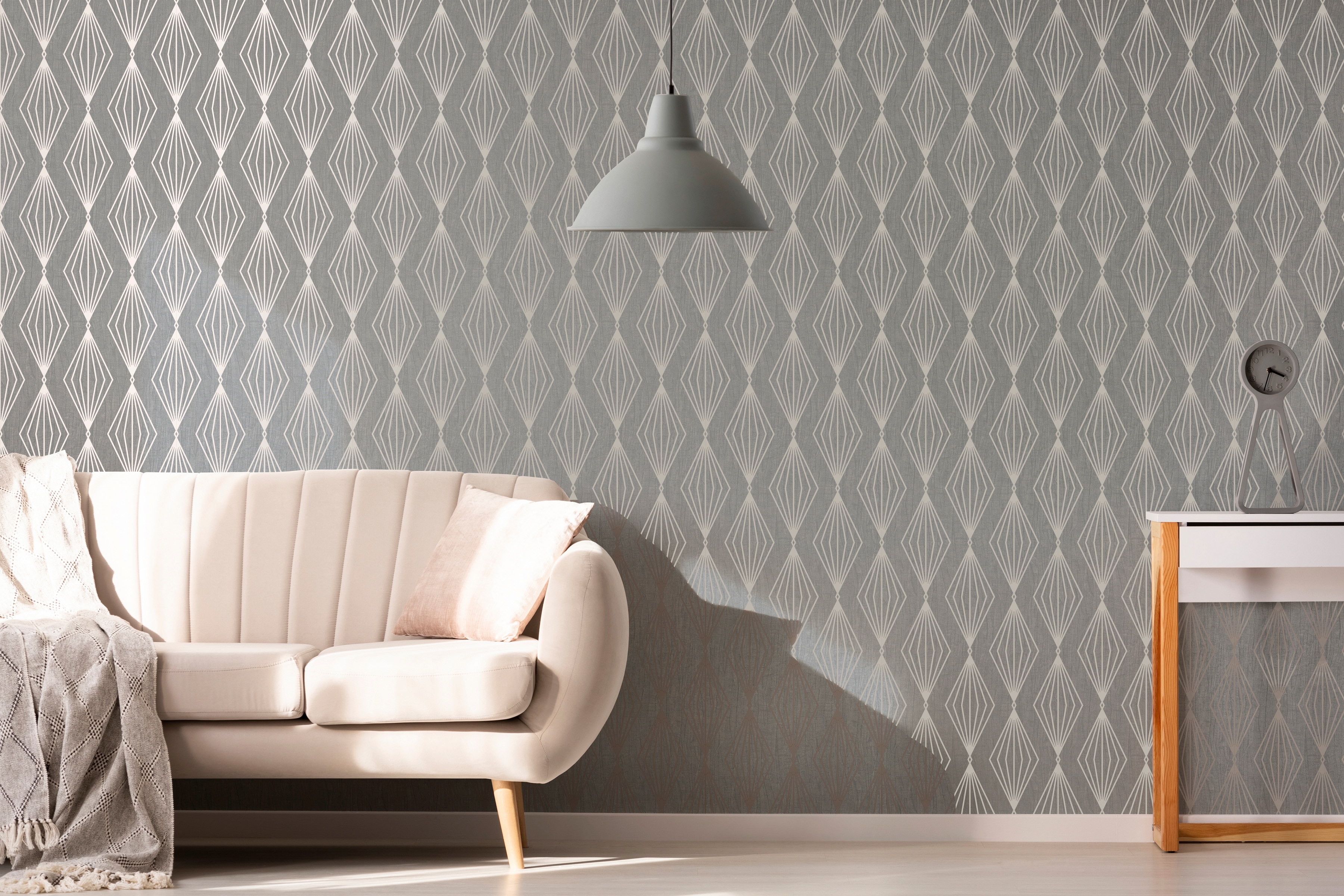 Boutique 1100000002199 "Marquise Geo" geometrisch Dunkelgrün - 10mx52cm