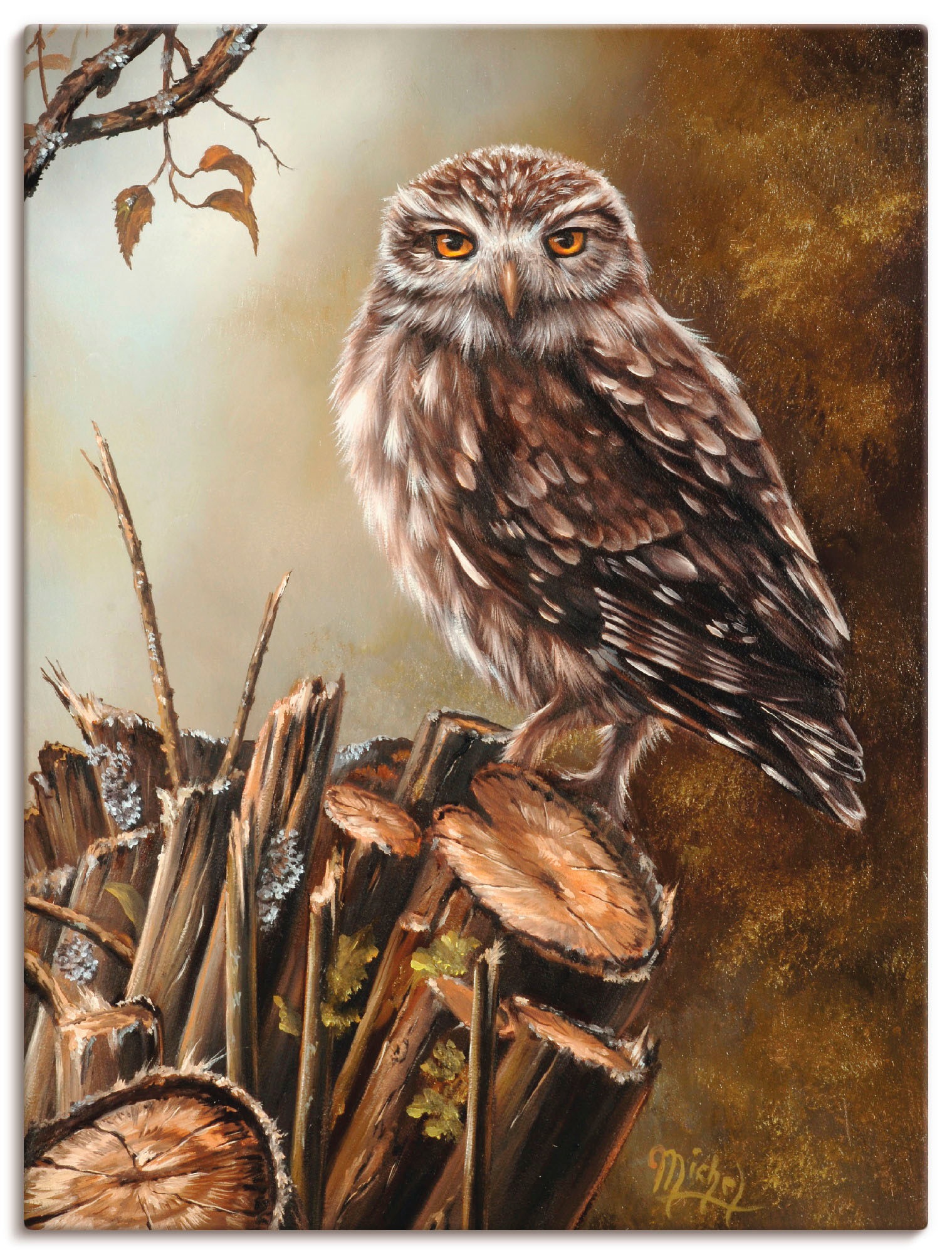 Artland Wandbild »Eule«, Vögel, (1 St.), als Leinwandbild, Poster in verschied. Größen