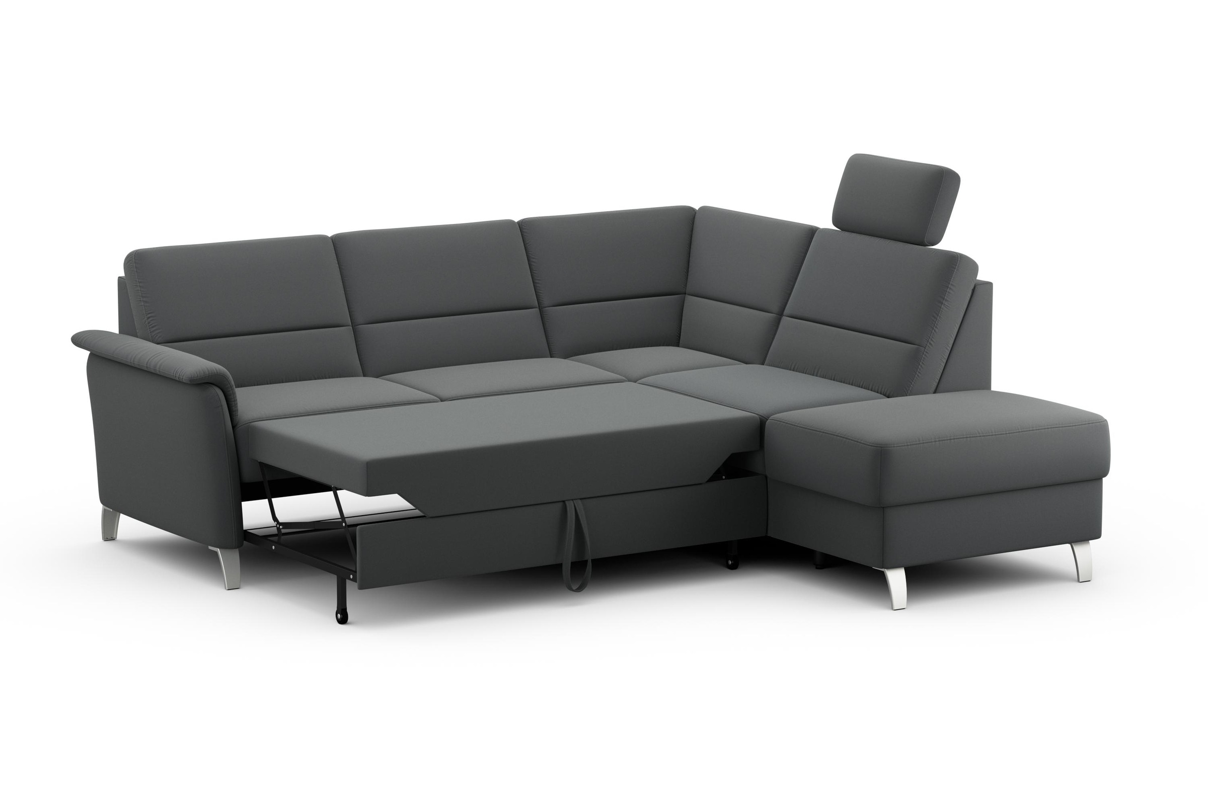 sit&more Ecksofa »Palmera L-Form«, Federkern, wahlweise mit Bettfunktion und mit/ohne Stauraum