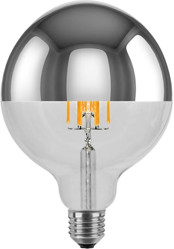 LED-Leuchtmittel »LED Globe 125 Spiegelkopf Silber«, E27, Warmweiß