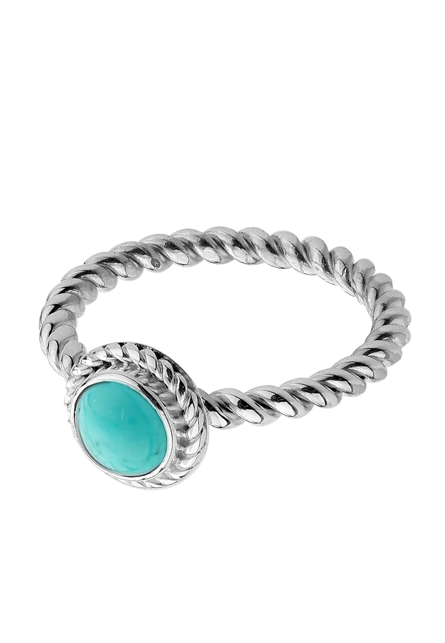 Nenalina Fingerring »Howlith Türkis Geburtsstein Dezember 925 Silber«
