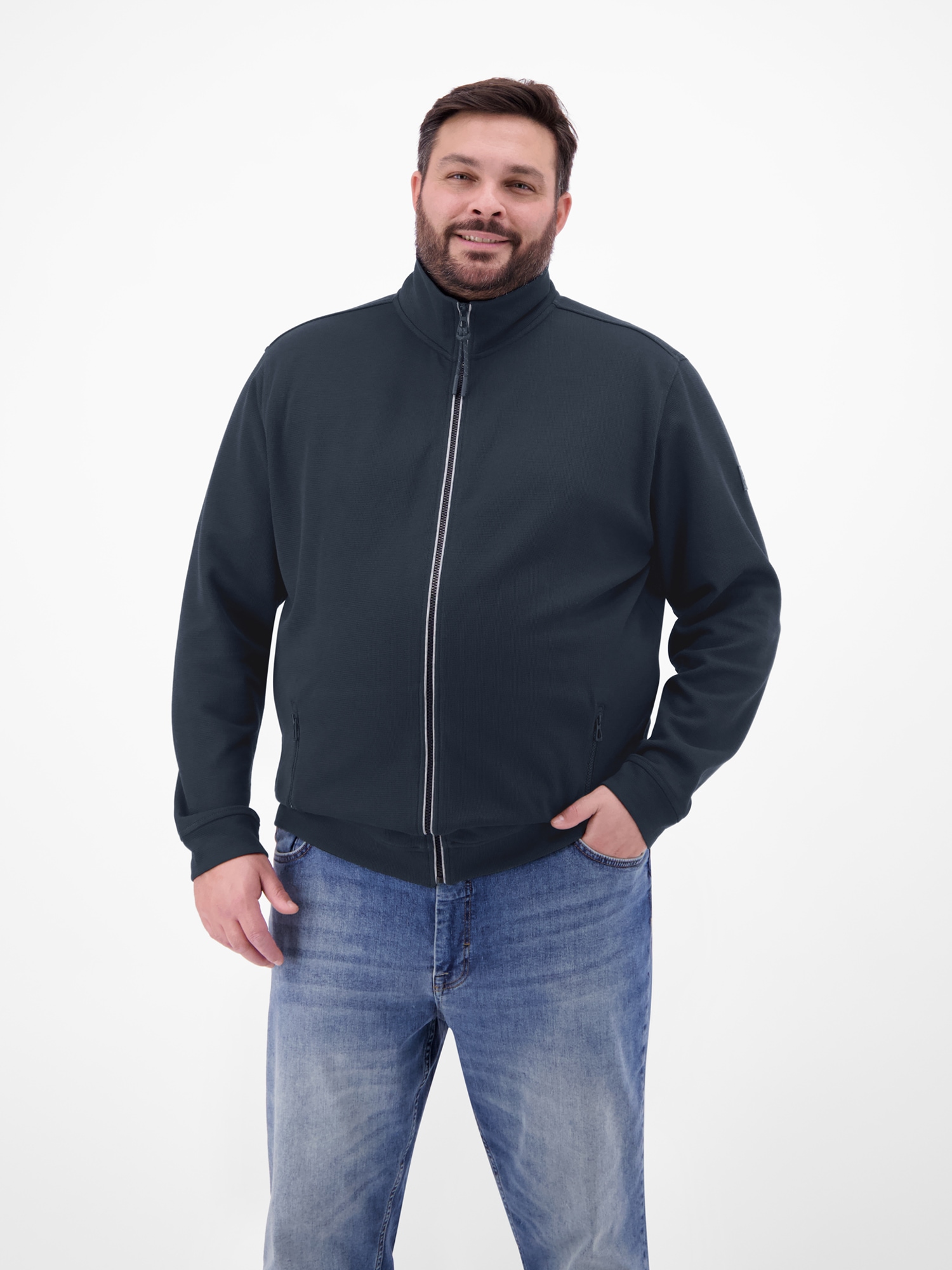 LERROS 1100000002199 "Sweatjacke aus weichem Baumwollmischgewebe"