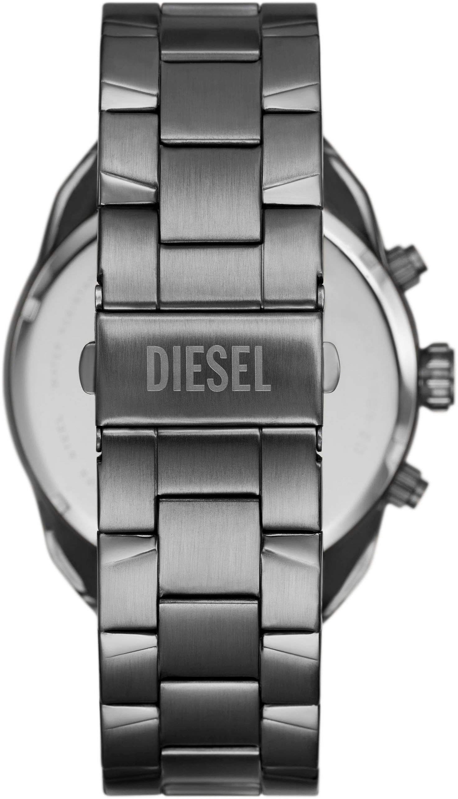 Chronograph DIESEL "SPIKED", schwarz (gunfarben), Armbanduhren, Damen, Chronograph, Quarzuhr, Armbanduhr, Herrenuhr, Stoppfunktion, Edelstahlarmband 3