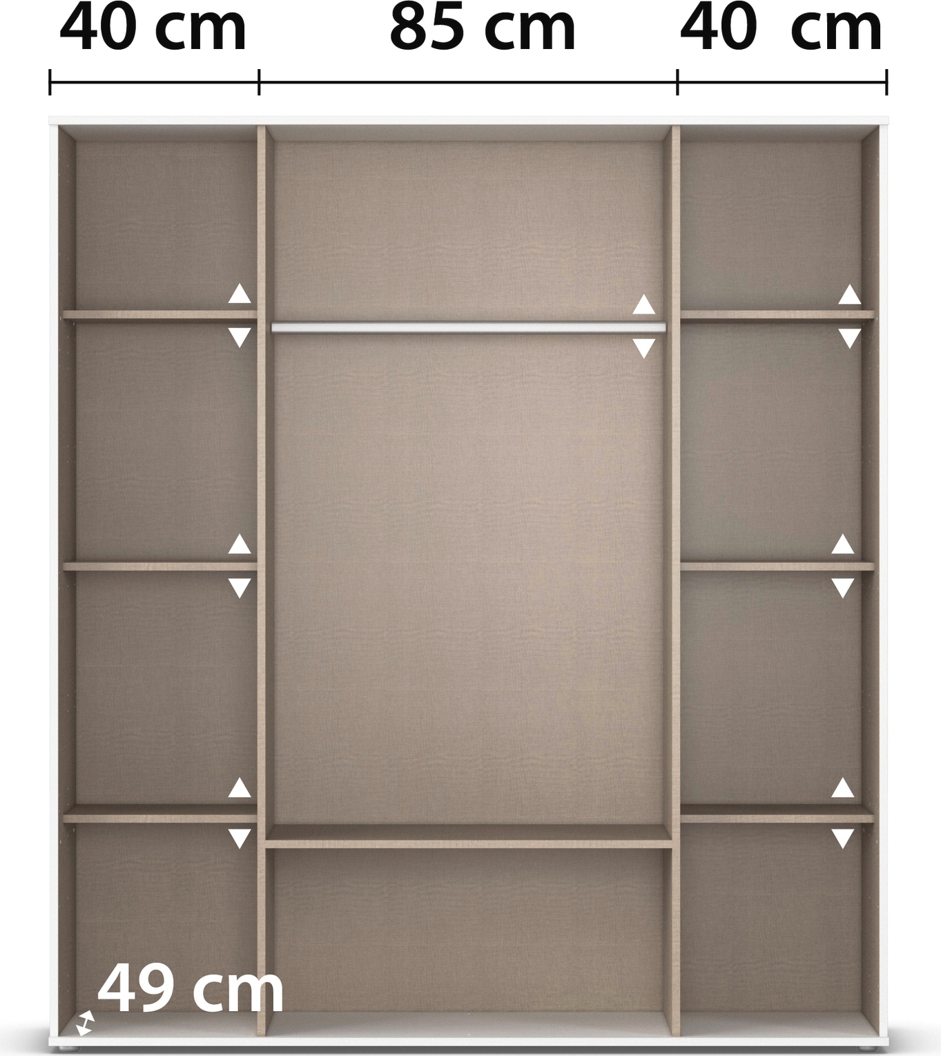 rauch Drehtürenschrank »Kleiderschrank Schrank Garderobe Wäscheschrank ESSEA in 2 Breiten«, mit 2 Schubladen, in schlichtem Design, moderne Griffe MADE IN GERMANY