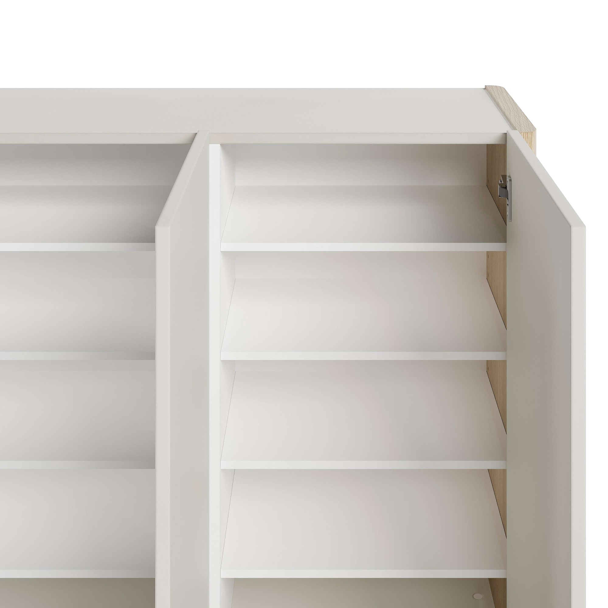 Home affaire Hängeschuhschrank »DILLON, Schuhschrank,Schuhkommode, Schuhregal, Schuhkipper« 1 Stk. tlg. Breite 141 cm, hängend, 3 Türen, Hochglanz lackiert, Made in Italy