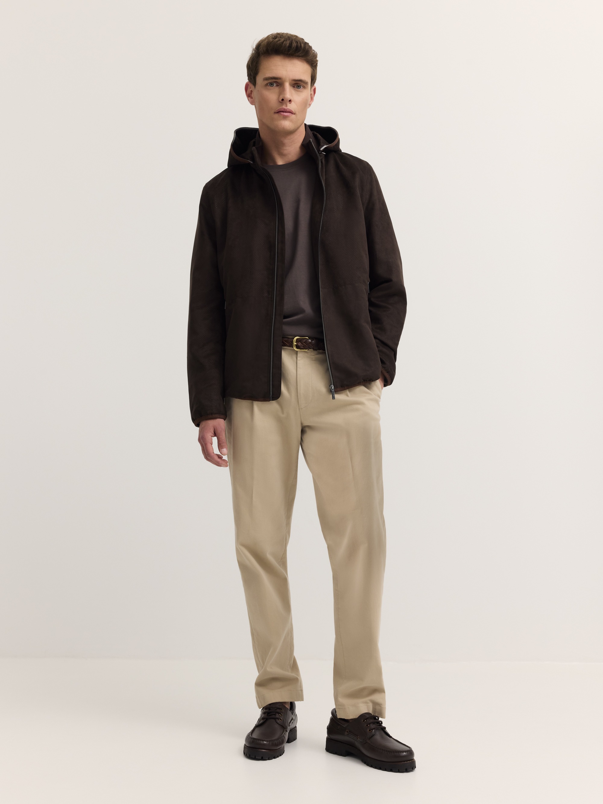 bugatti Kurzjacke »Premium Suede« Regular Fit wasserabweisend mit Kapuze