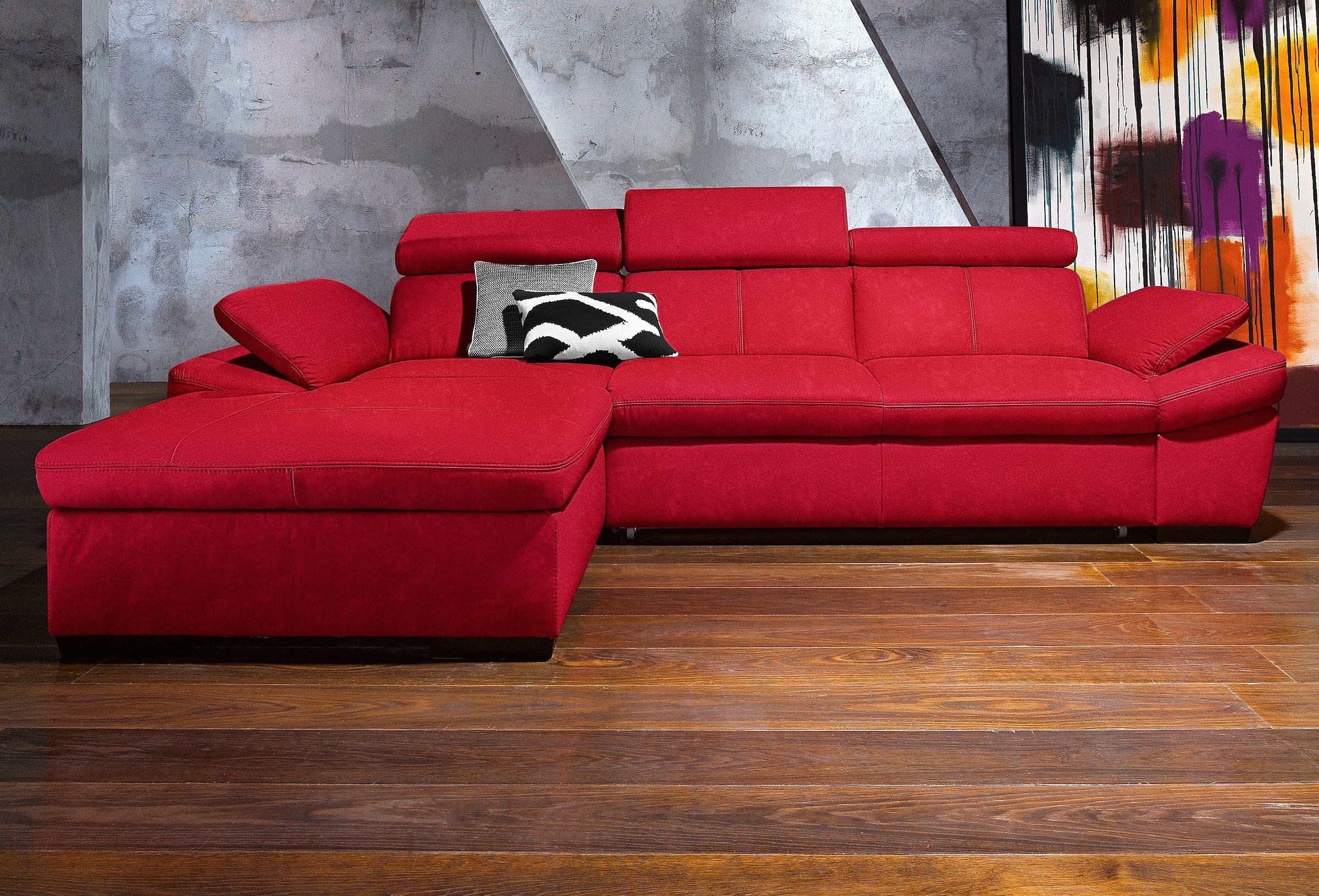 exxpo - sofa fashion Ecksofa "Salerno, Funktionssofa, Breite 280cm, hoher S günstig online kaufen