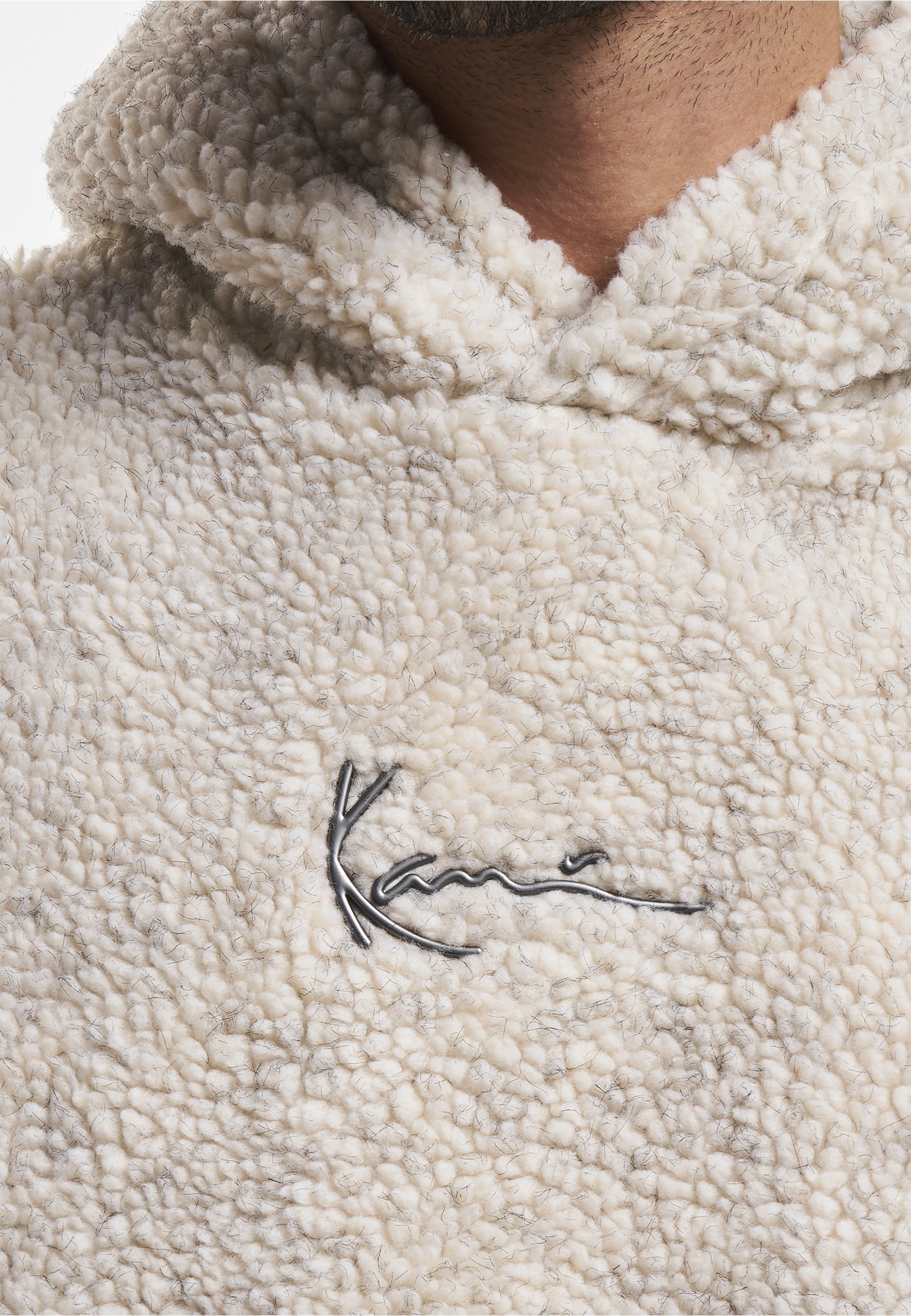 Karl Kani Longpullover »Karl Kani Herren KM233-020-3 KK Metal Signature Teddy Os Hoodie« 1 Stk.